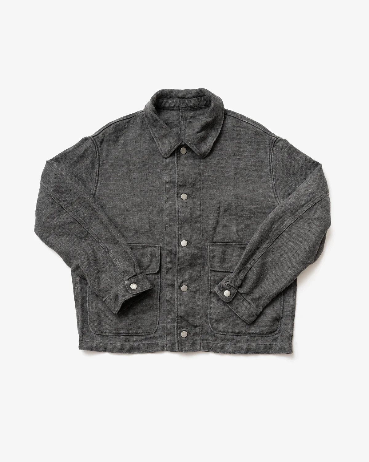 REPLICA JACKET - GARMENT DYED CHARCOAL LINEN