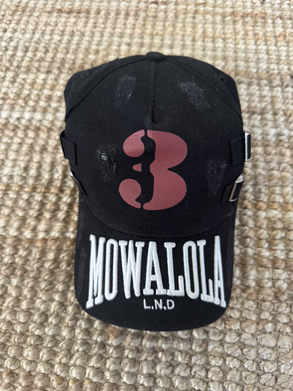 Mowalola Mowalola 3 Buckle Hat Cap | Grailed
