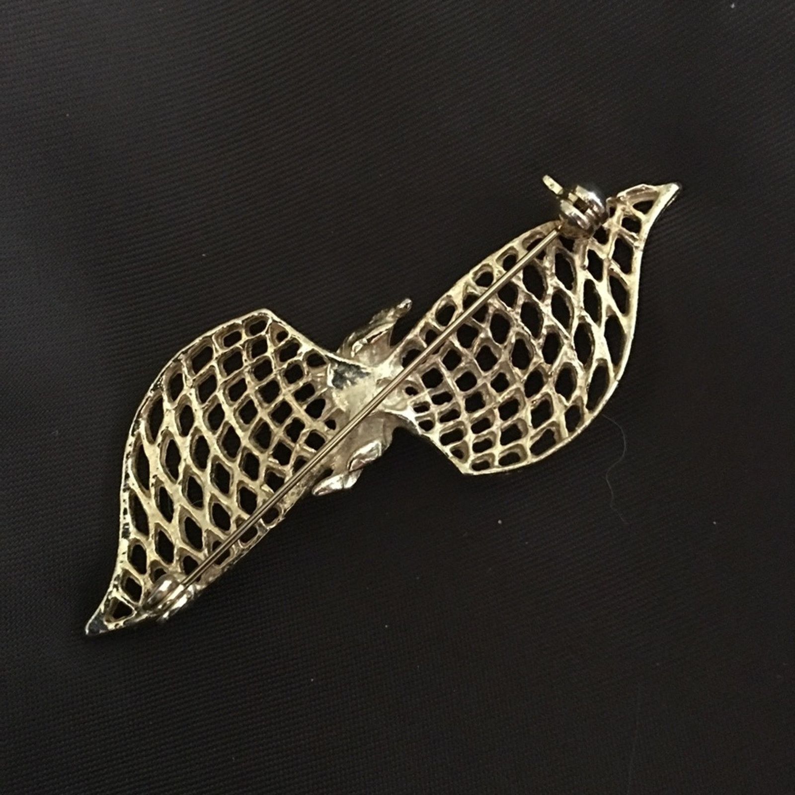 Vintage Vintage gold tone weave bow brooch pin Size ONE SIZE - 3 Thumbnail