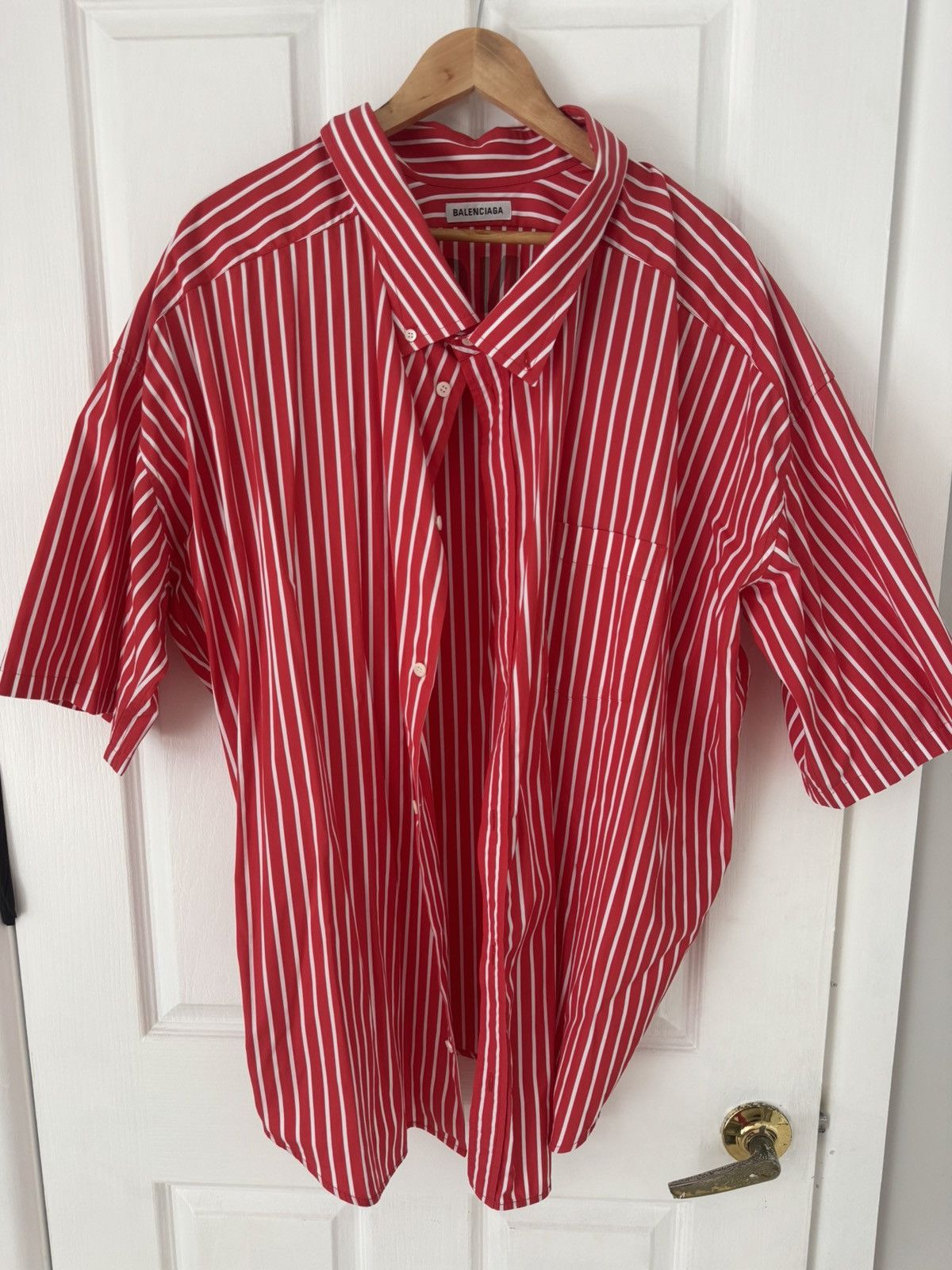 Balenciaga Balenciaga Striped red and white shirt Size US L / EU 52-54 / 3 - 1 Thumbnail