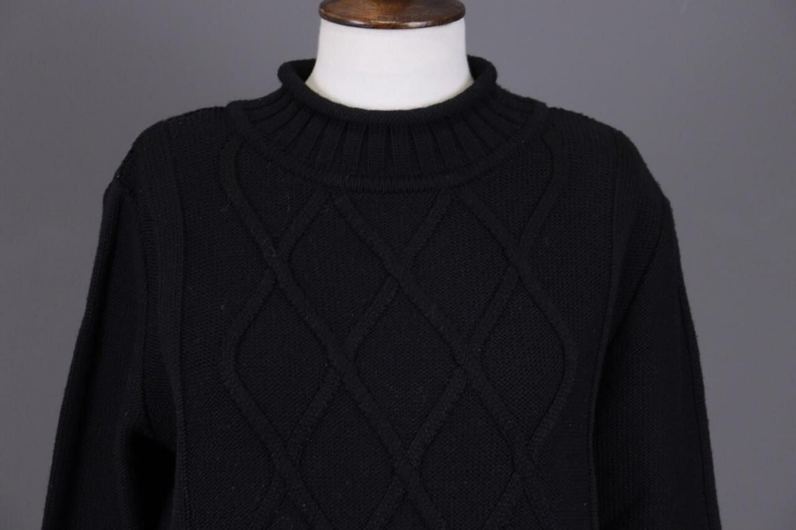 Carlo Colucci Carlo Colucci Black Wool Embroidered Knit Sweater Size 40 Size M / US 6-8 / IT 42-44 - 2 Thumbnail