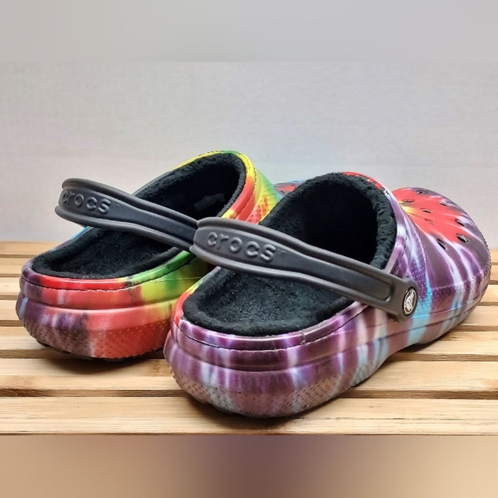 Crocs Crocs Mens Tie Dye Lined Baya Clog Sandals Size 11 Size US 11 / EU 44 - 8 Thumbnail