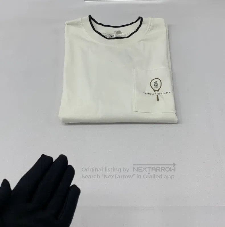 Brunello Cucinelli Brunello Cucinelli Pocket Logo Short Sleeve Crew Neck T-Sh Size S / US 4 / IT 40 - 1 Thumbnail