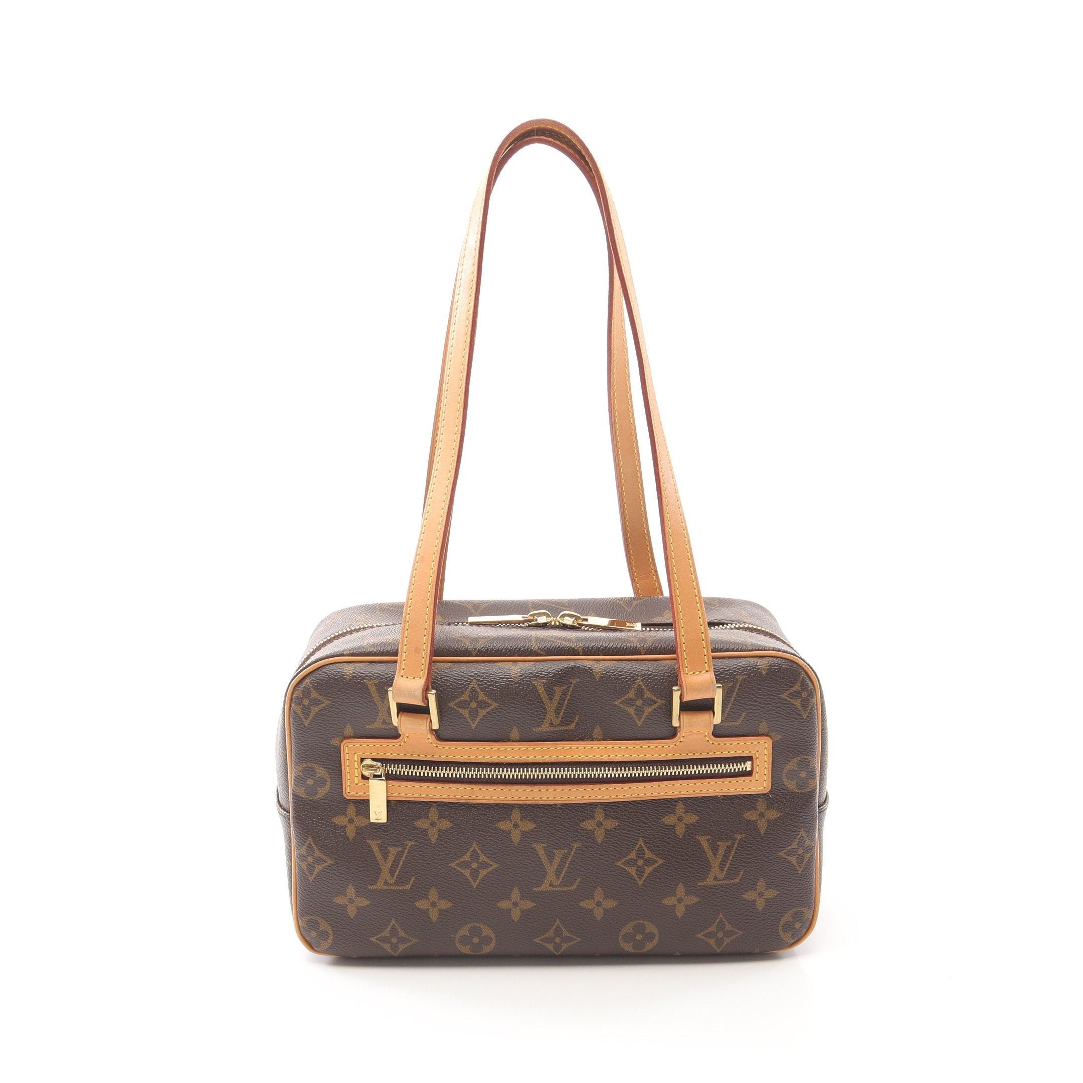 Louis Vuitton Cite Mm Monogram Shoulder Bag Leather Brown, Women's