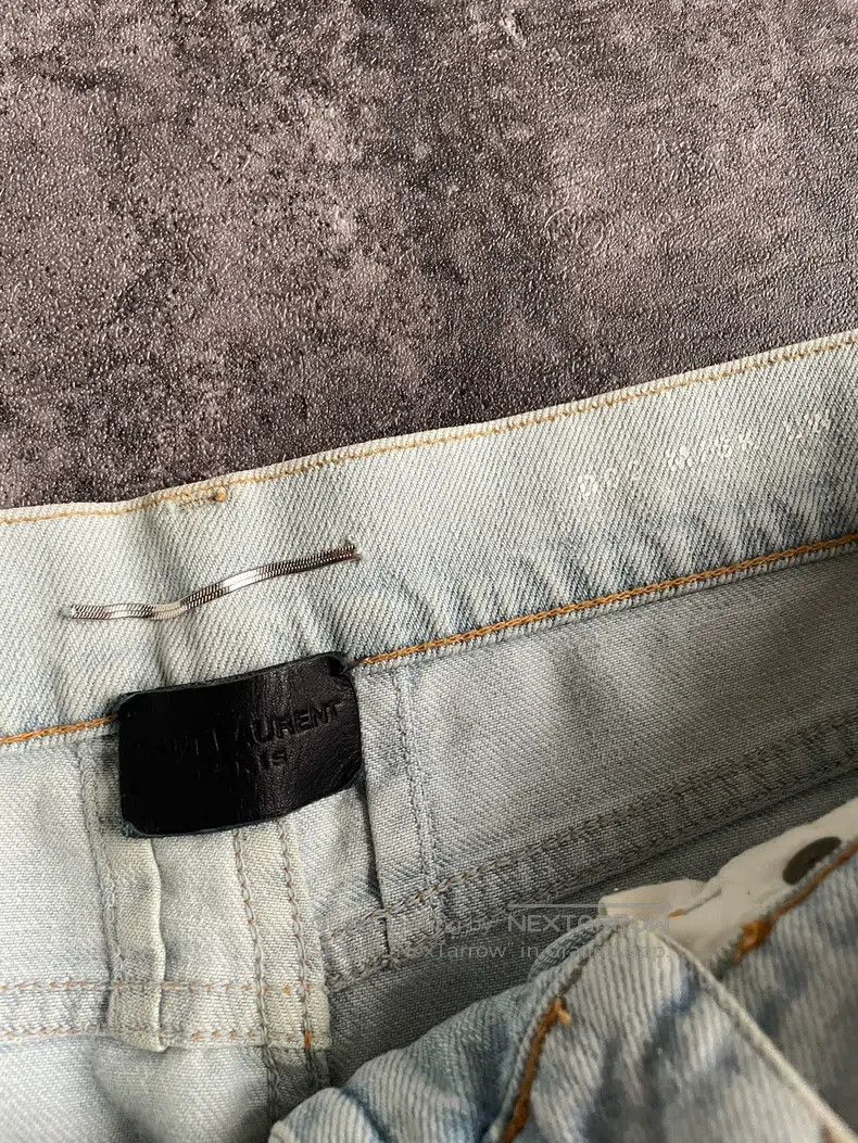 Saint Laurent Paris Saint Laurent Paris Light Blue Original Denim Pants Size US 27 - 3 Thumbnail