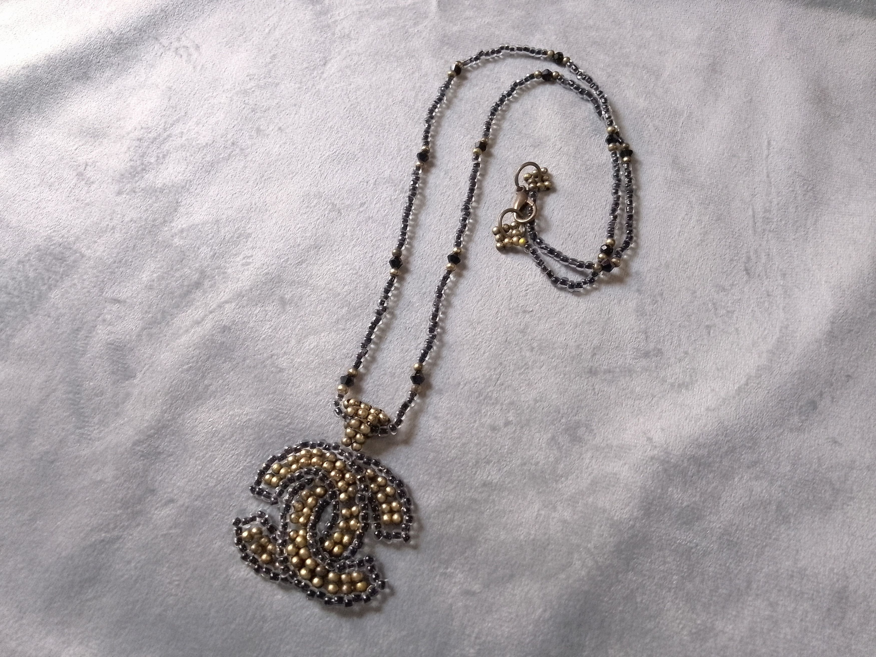 Handmade Necklace Long Black Elegant Pena C Chanel Size ONE SIZE - 6 Thumbnail