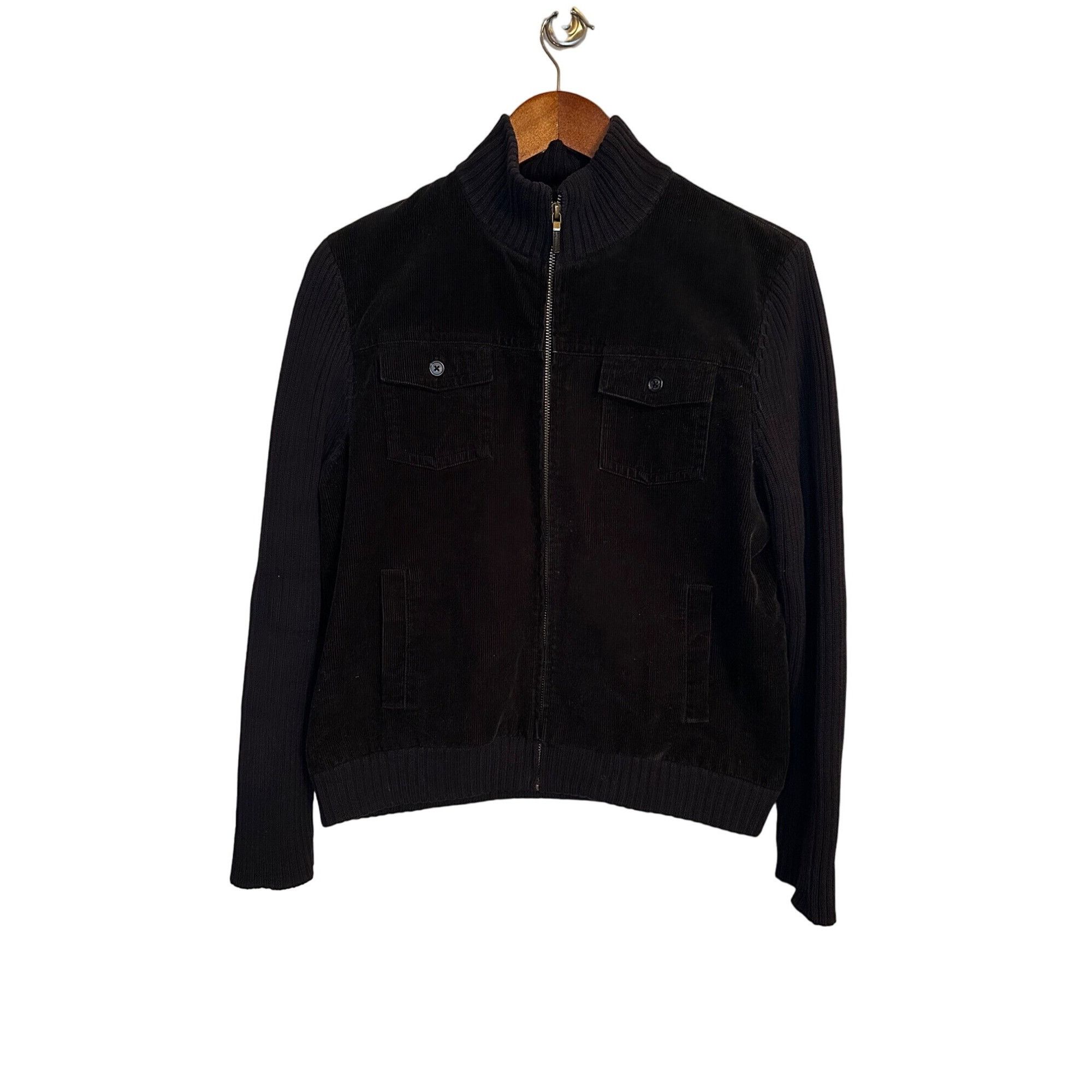 Ralph Lauren VNTG Lauren Ralph Lauren Black Corduroy full zip jacket swea Size M / US 6-8 / IT 42-44 - 5 Thumbnail