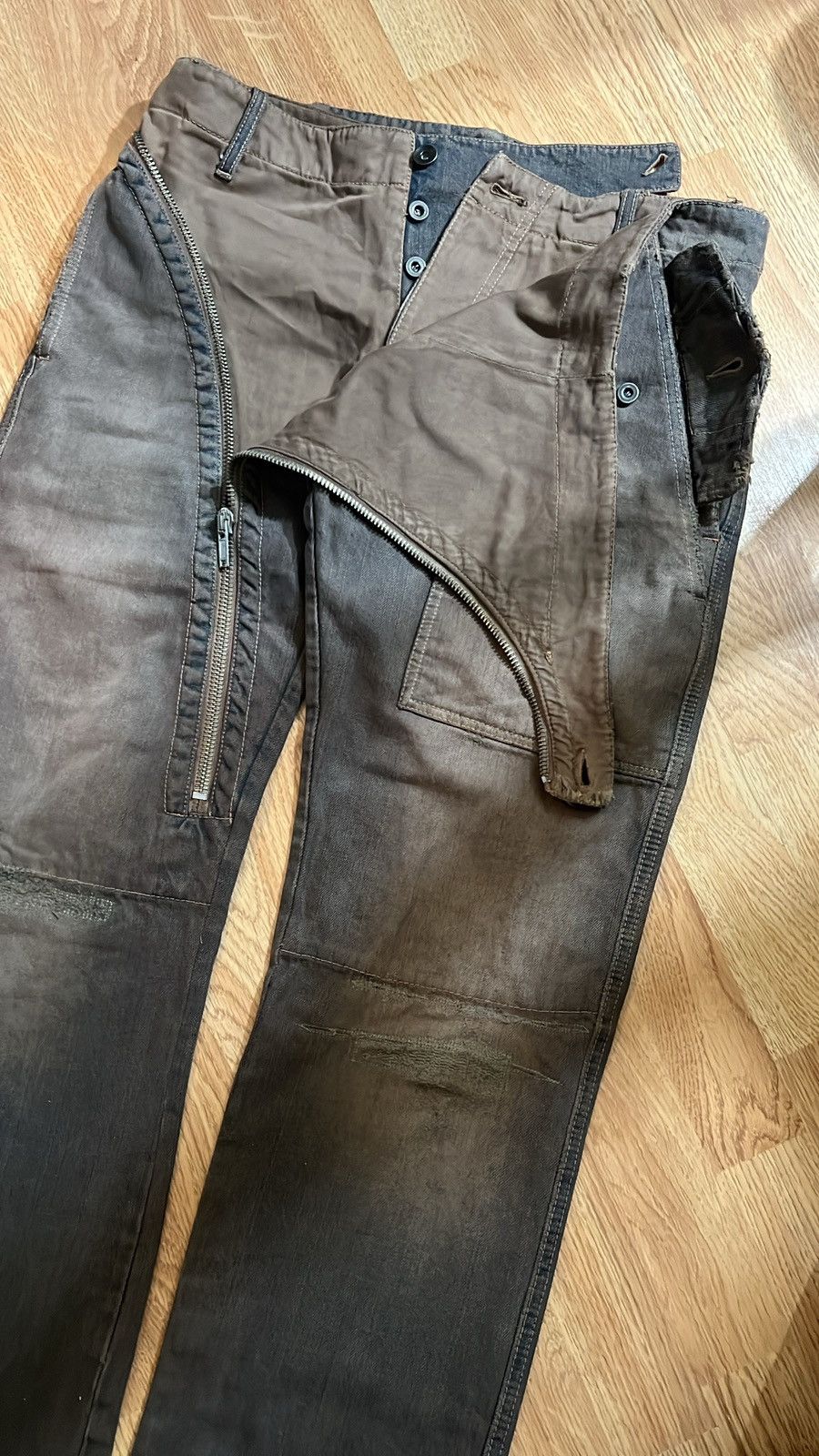 Rick Owens Rick Owens FW06 Dustulator Mudwash Dust Double Layer Aircuts Size US 32 / EU 48 - 9 Thumbnail