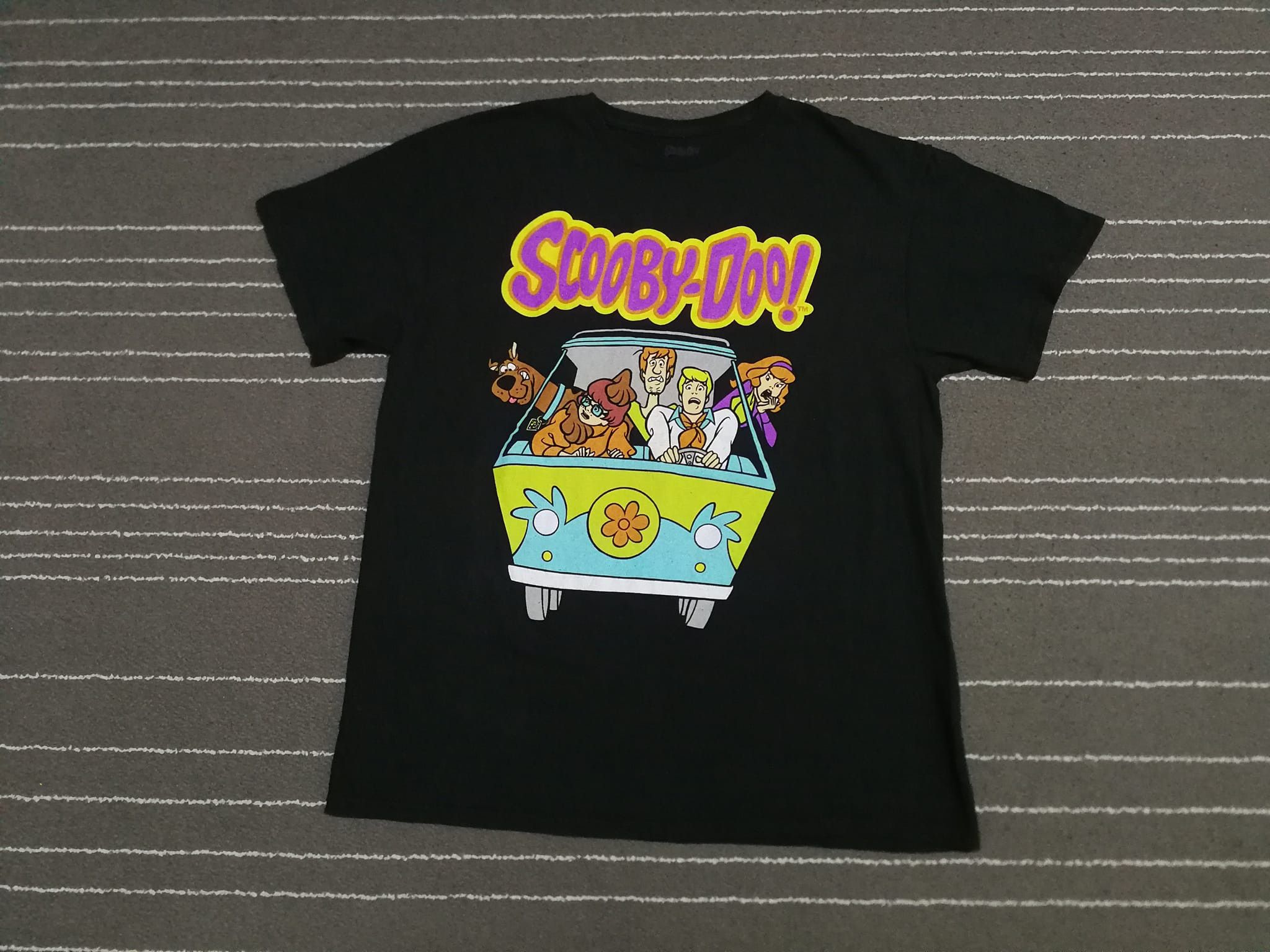 image of Cartoon Network x Vintage Scooby-Doo Full Print M in Black, Men's (Size Medium)