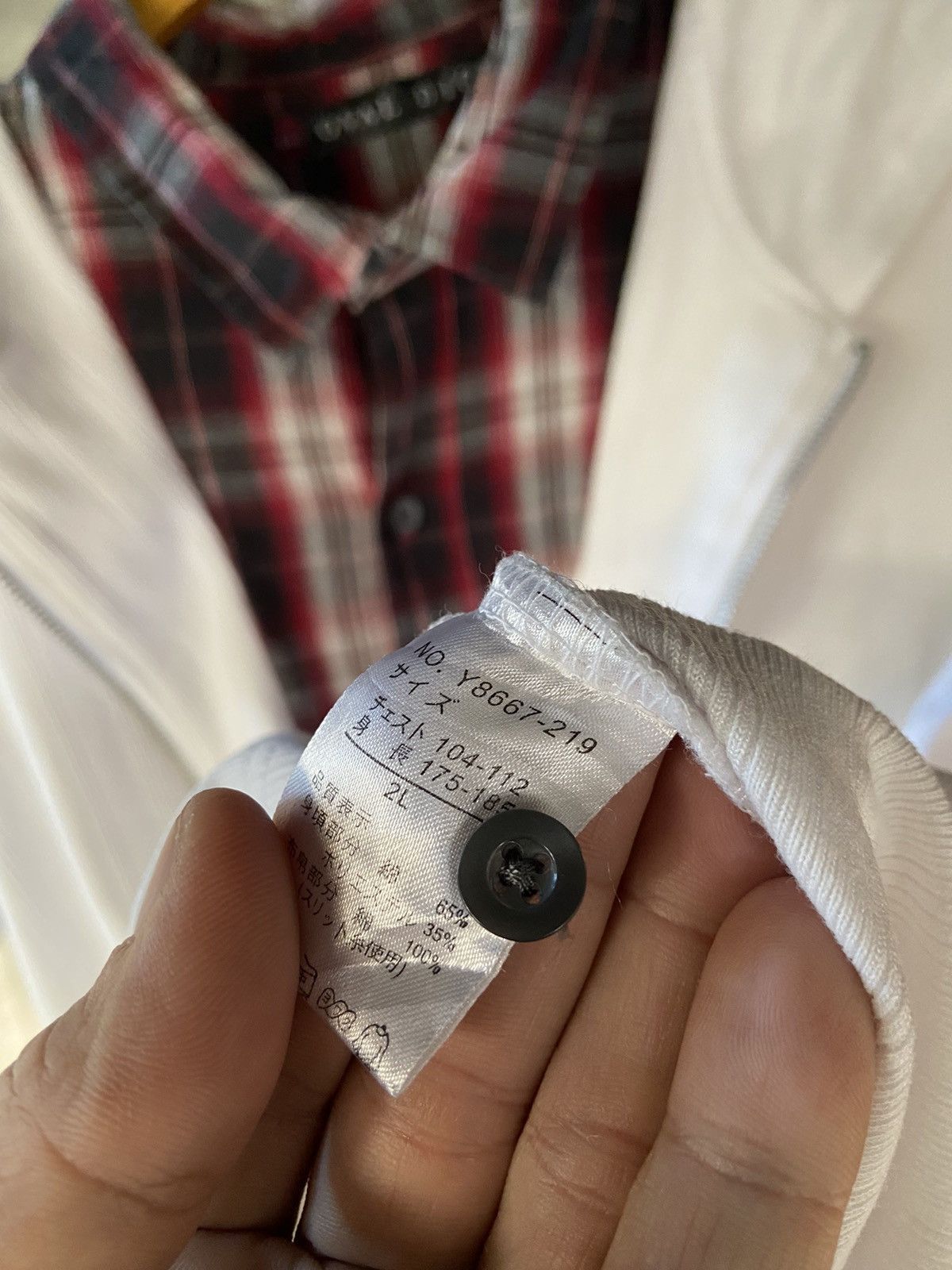 Beauty Beast × Hysteric Glamour × Japanese Brand DOUBLE LAYER OVAL DICE BUTTON SHIRT ZIP STYLE Size US L / EU 52-54 / 3 - 11 Thumbnail