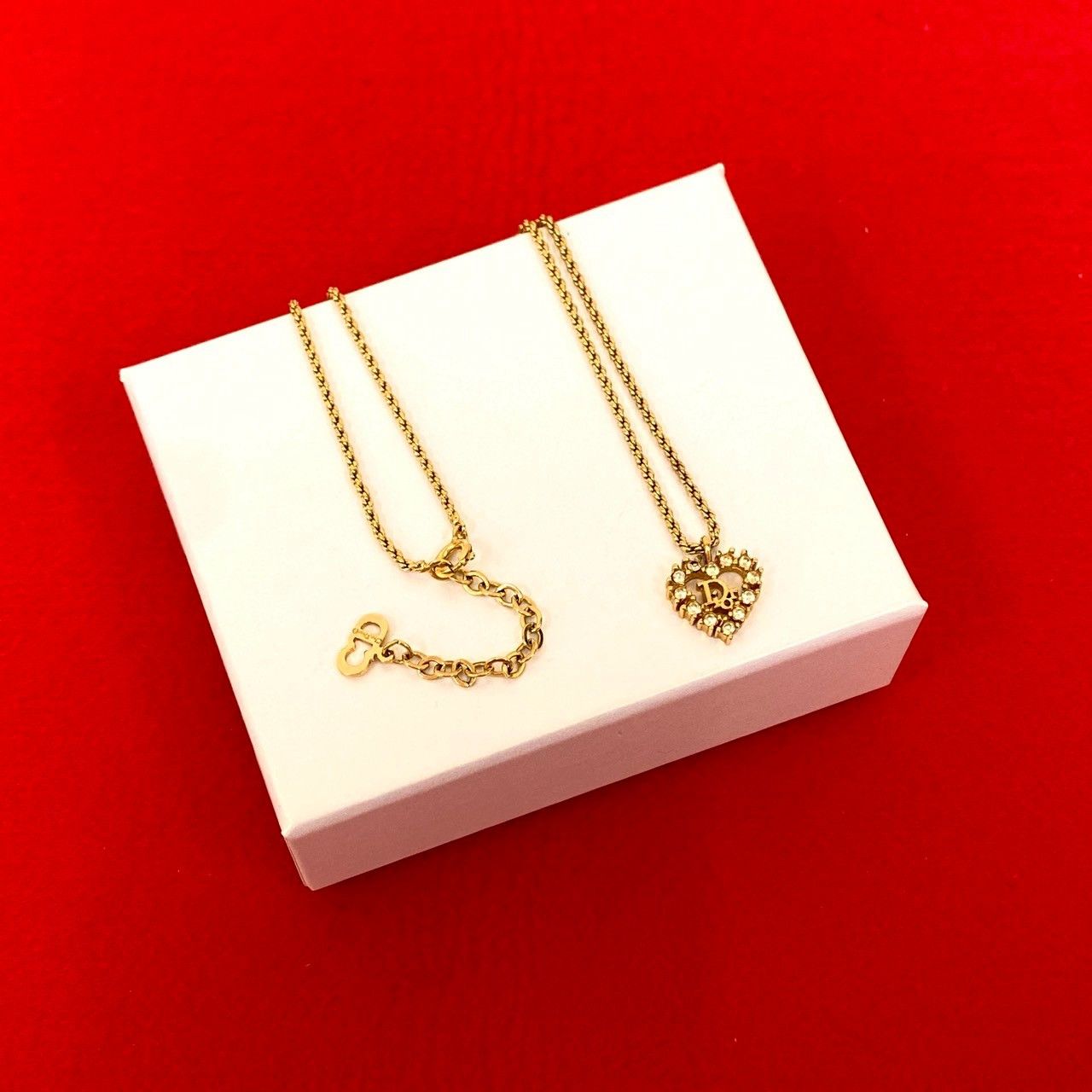 Dior Dior Christian Dior Logo Heart Motif Necklace Metal Necklace DUTY FREE for USA Size ONE SIZE - 1 Thumbnail