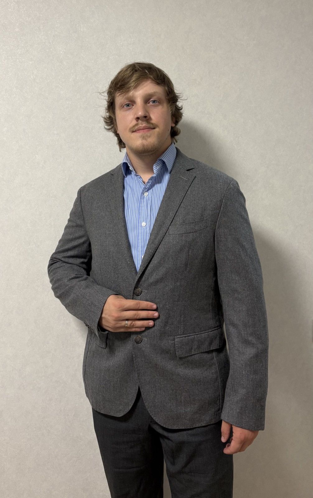 Hartford Hartford Wool Single Breasted Two Button Unlined Blazer L/XL Size 54R - 1 Thumbnail