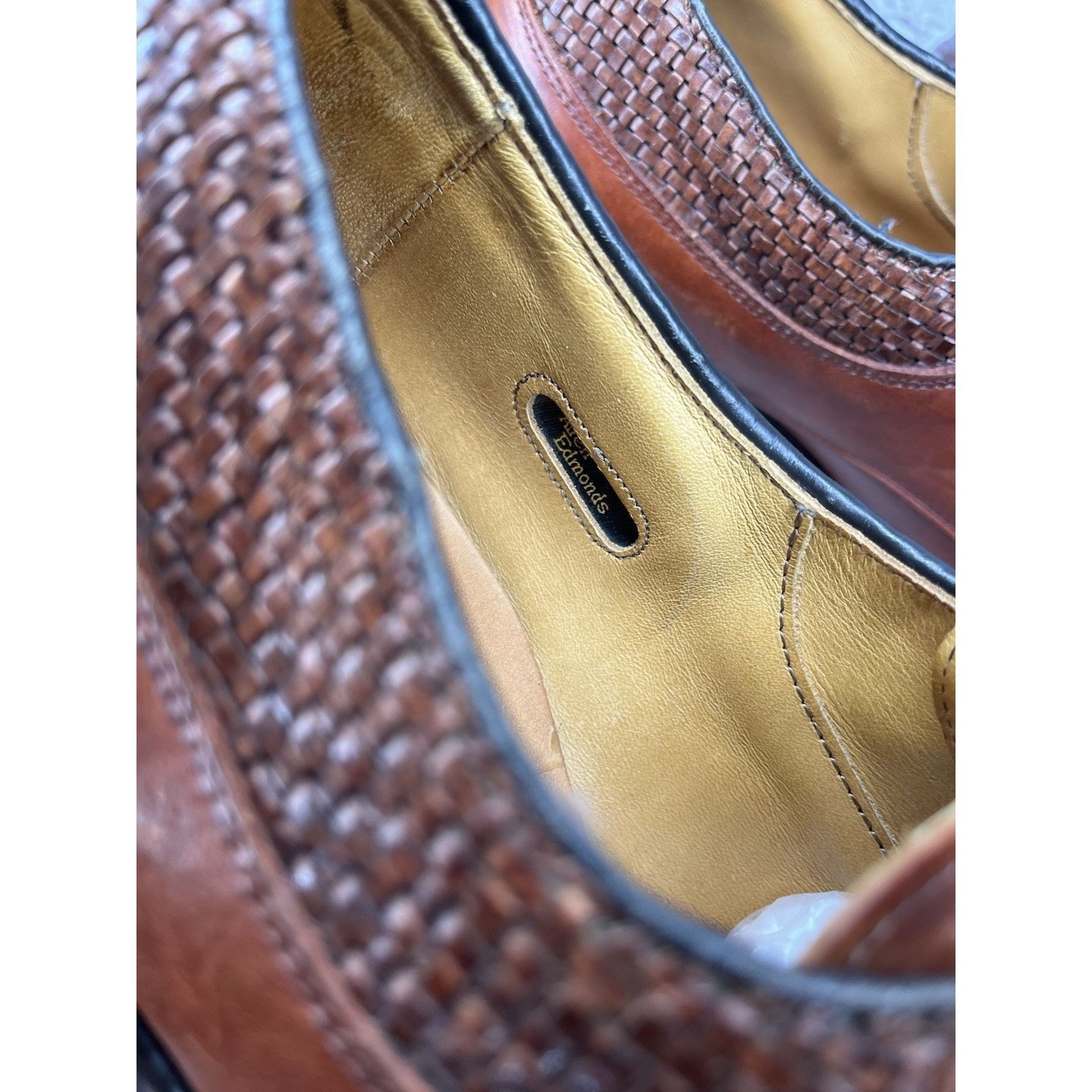 Allen Edmonds Allen Edmonds Norfolk Woven Brown Leather Oxfords Dress Shoe Size US 11.5 / EU 44-45 - 19 Thumbnail
