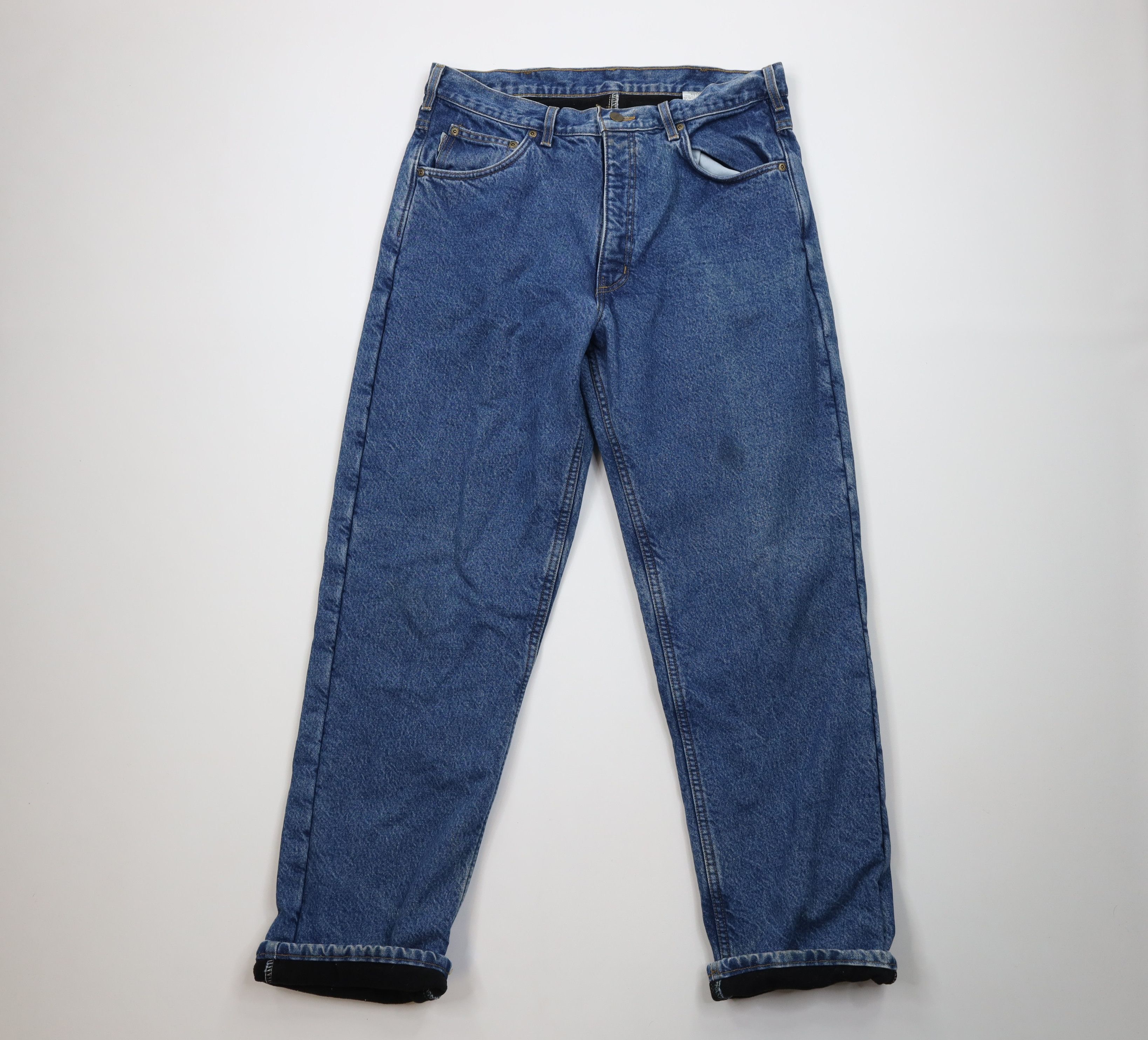 Carhartt Vintage Carhartt Heavy Fleece Lined Straight Leg Jeans USA Size US 34 / EU 50 - 1 Thumbnail