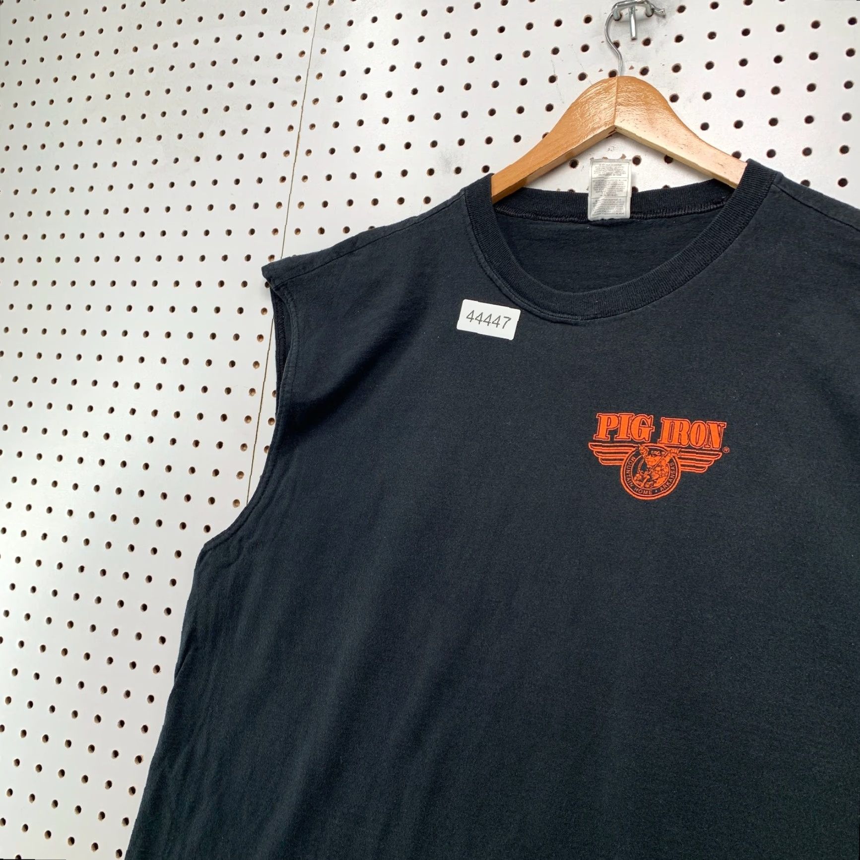 Fruit Of The Loom VINTAGE Pig Iron Motorcycle Shirt Men 2XL Black Sleeveless Crew Neck Cotton T-Shirt Motorcycle Mens 90s Arkansas Size US XXL / EU 58 / 5 - 5 Thumbnail
