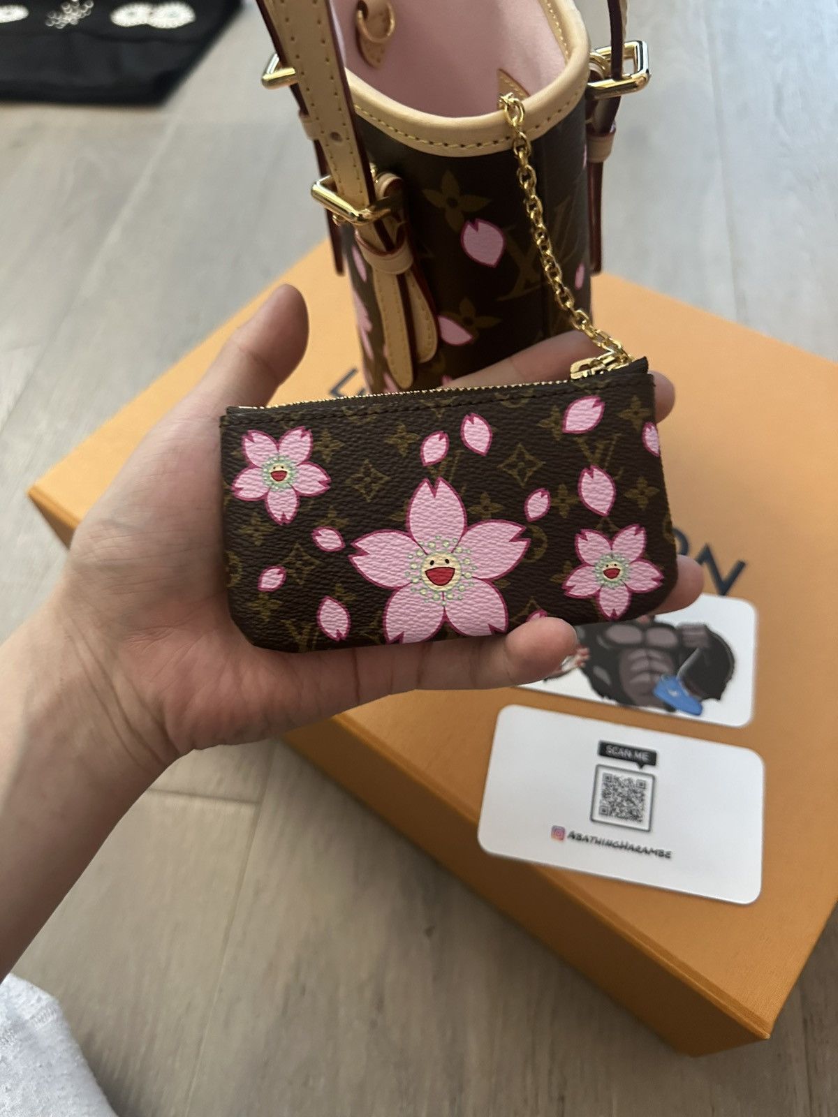 Louis Vuitton × Takashi Murakami Louis Vuitton x Takashi Murakami Nano Bucket Sakura Brown Size ONE SIZE - 7 Thumbnail