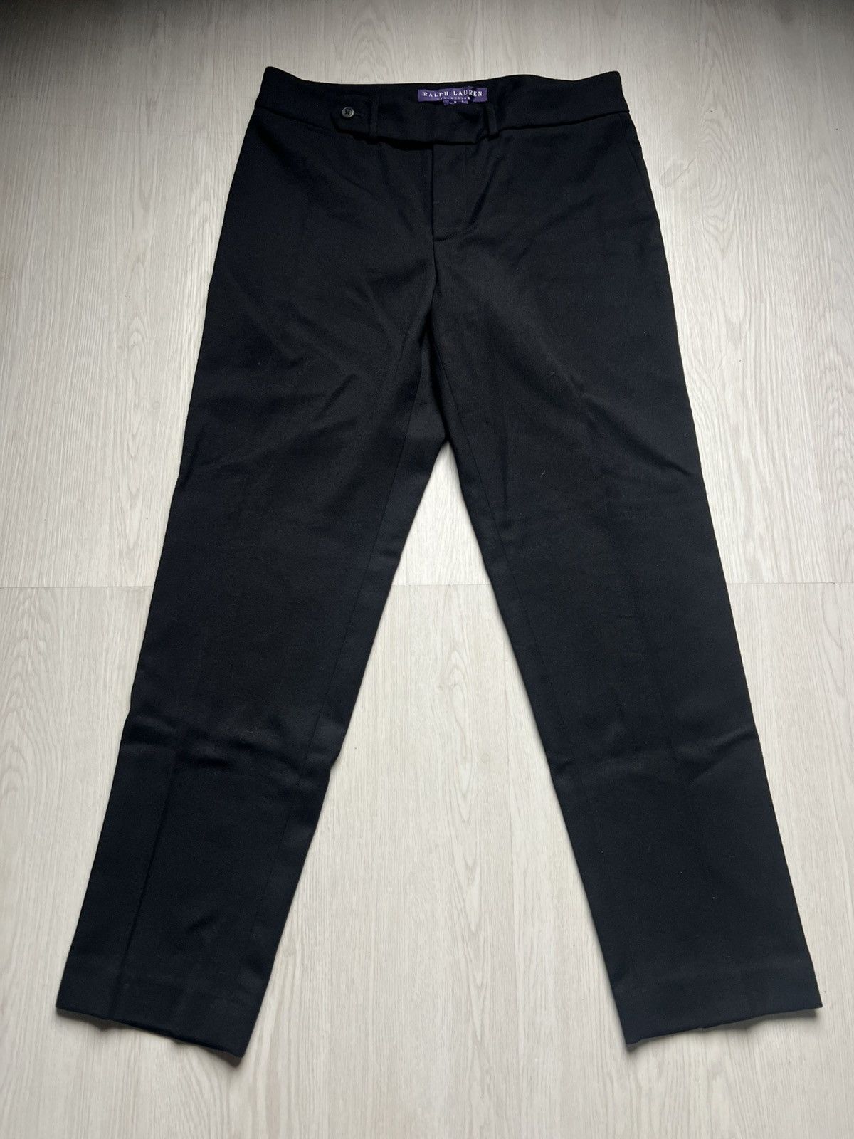 Ralph Lauren Purple Label Ralph Lauren Purple Label Black Wool Trouser Pants Size US 30 / EU 46 - 1 Thumbnail