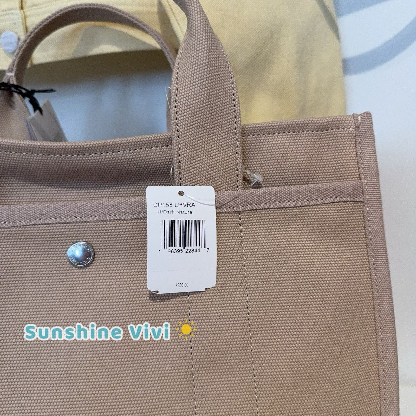 Coach NWT Coach CP158 Tote Bag Cargo Zipper Closure Dark Natural Size ONE SIZE - 4 Thumbnail