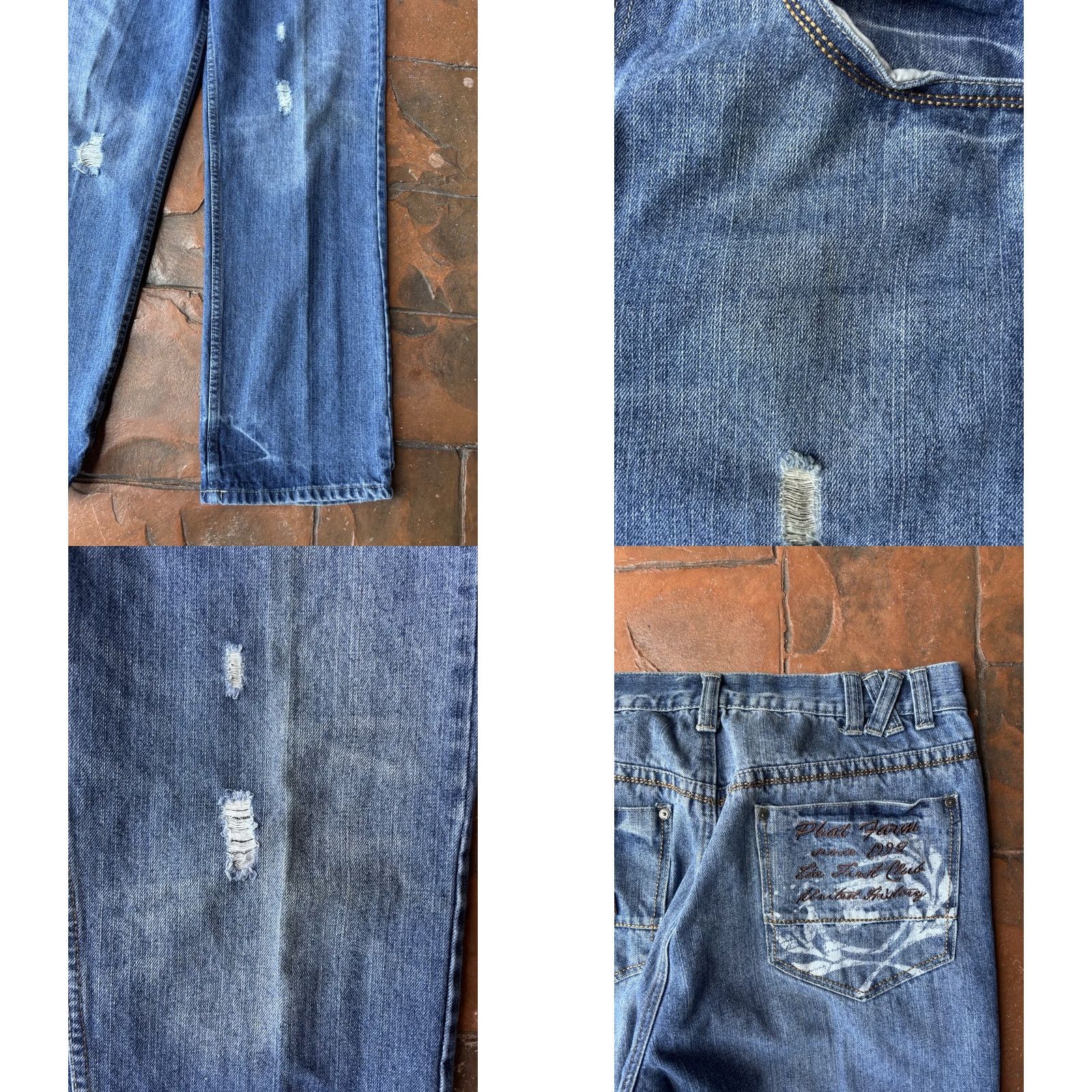 Phat Farm VINTAGE Phat Farm Jeans Y2K Baggy Skater Hip-Hop Grunge Distressed Men’s 36x34 Size US 36 / EU 52 - 8 Thumbnail