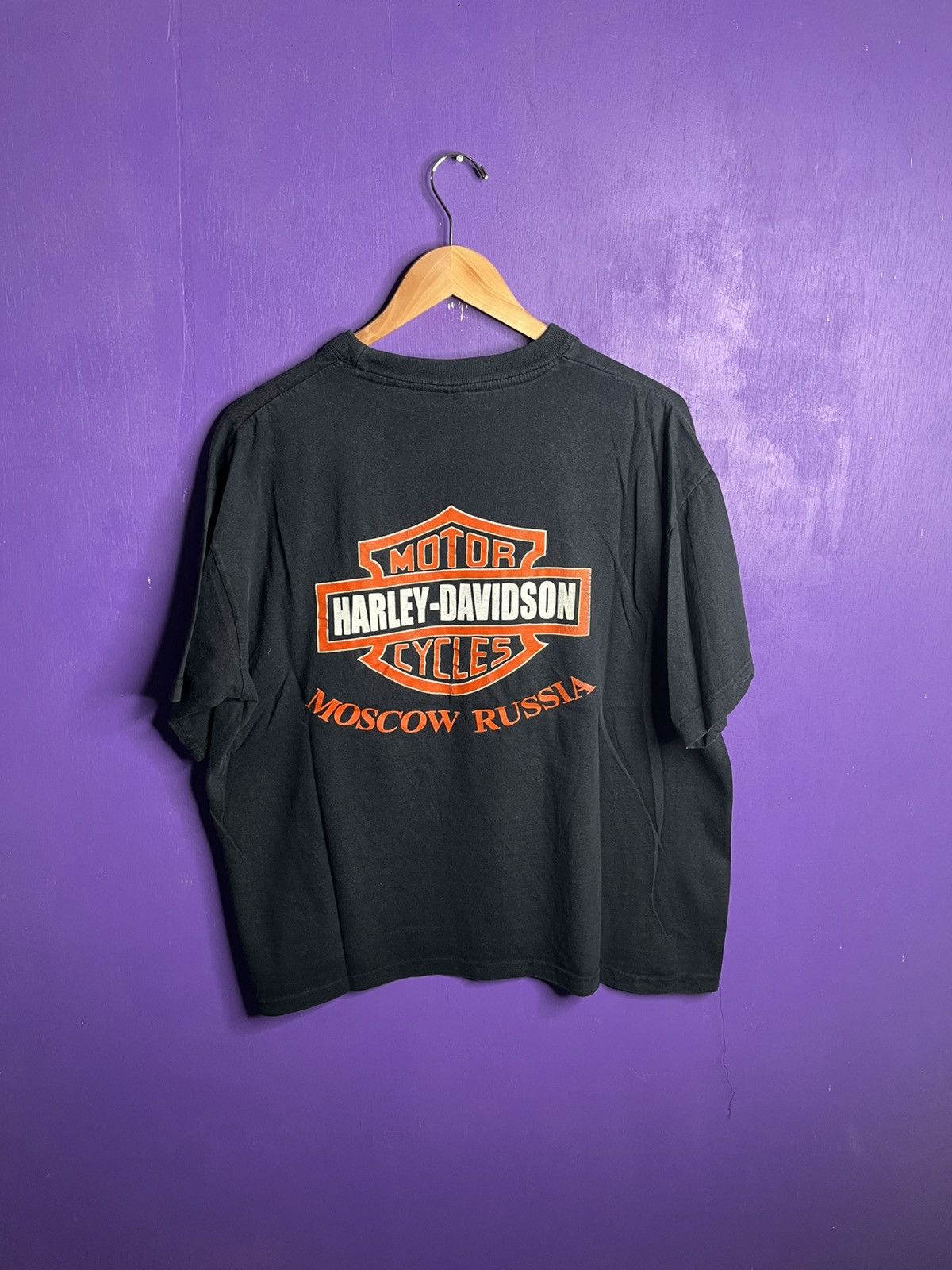 Harley Davidson × Vintage Vintage 90s Harley Davidson Moscow Russia cremlin t-shirt Size US L / EU 52-54 / 3 - 2 Thumbnail