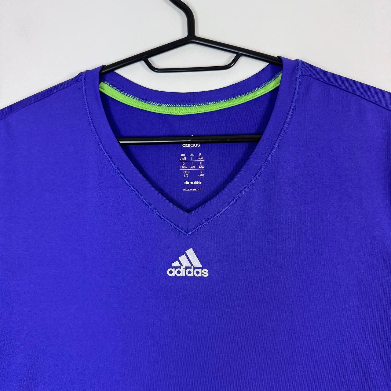 Adidas Adidas Climalite Purple V-Neck Athletic Shirt Womens Size L Size L / US 10 / IT 46 - 2 Thumbnail