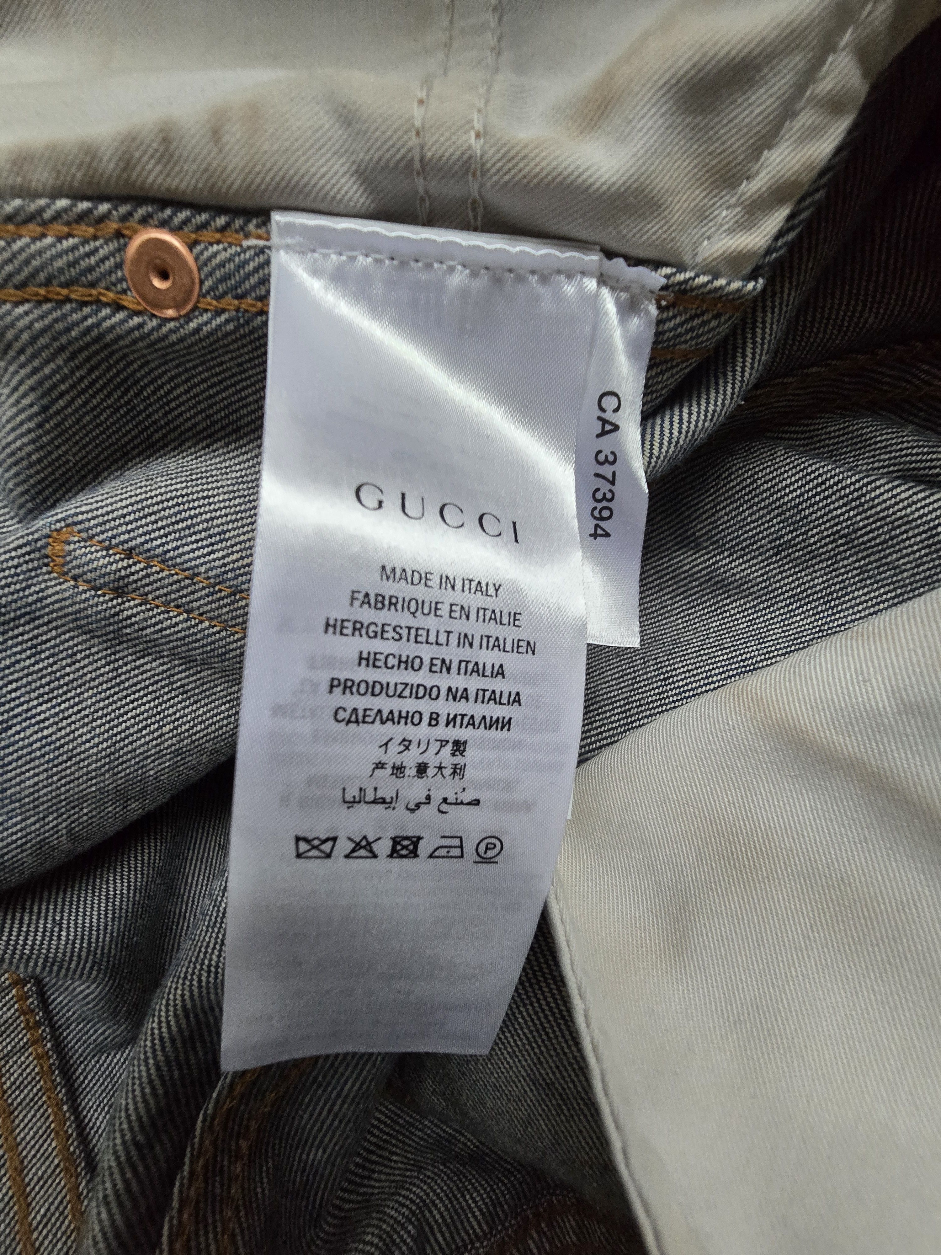 Gucci Gucci Embroidered Dragon Blue Jeans Size 32 NWT Size US 32 / EU 48 - 14 Thumbnail