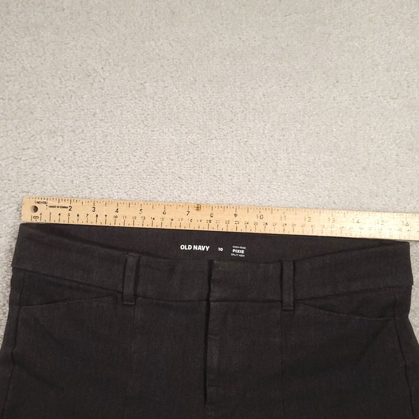 Old Navy Old Navy High Rise Pixie Split Hem Career Dress Pant Stretch Dark Gray 10 Size 32" / US 10 / IT 46 - 2 Thumbnail