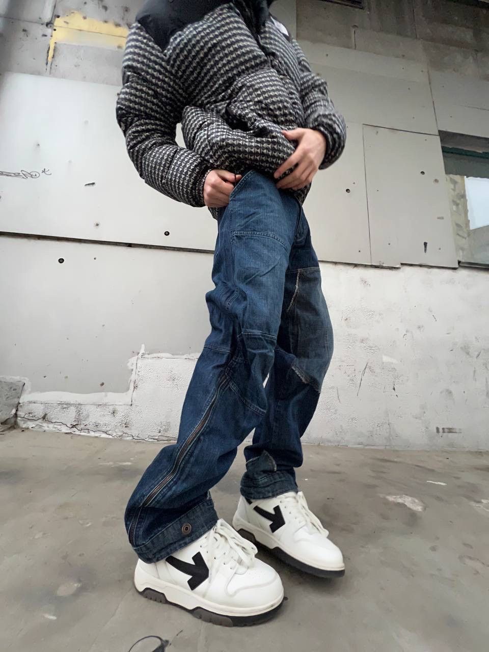 G-Star × Vintage Vintage G Star Raw jeans blue denim double knee patchwork Size US 34 / EU 50 - 4 Thumbnail
