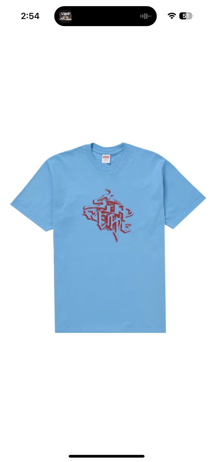 Supreme Supreme Smoke Tee FW24 Blue Size US L / EU 52-54 / 3 - 3 Thumbnail