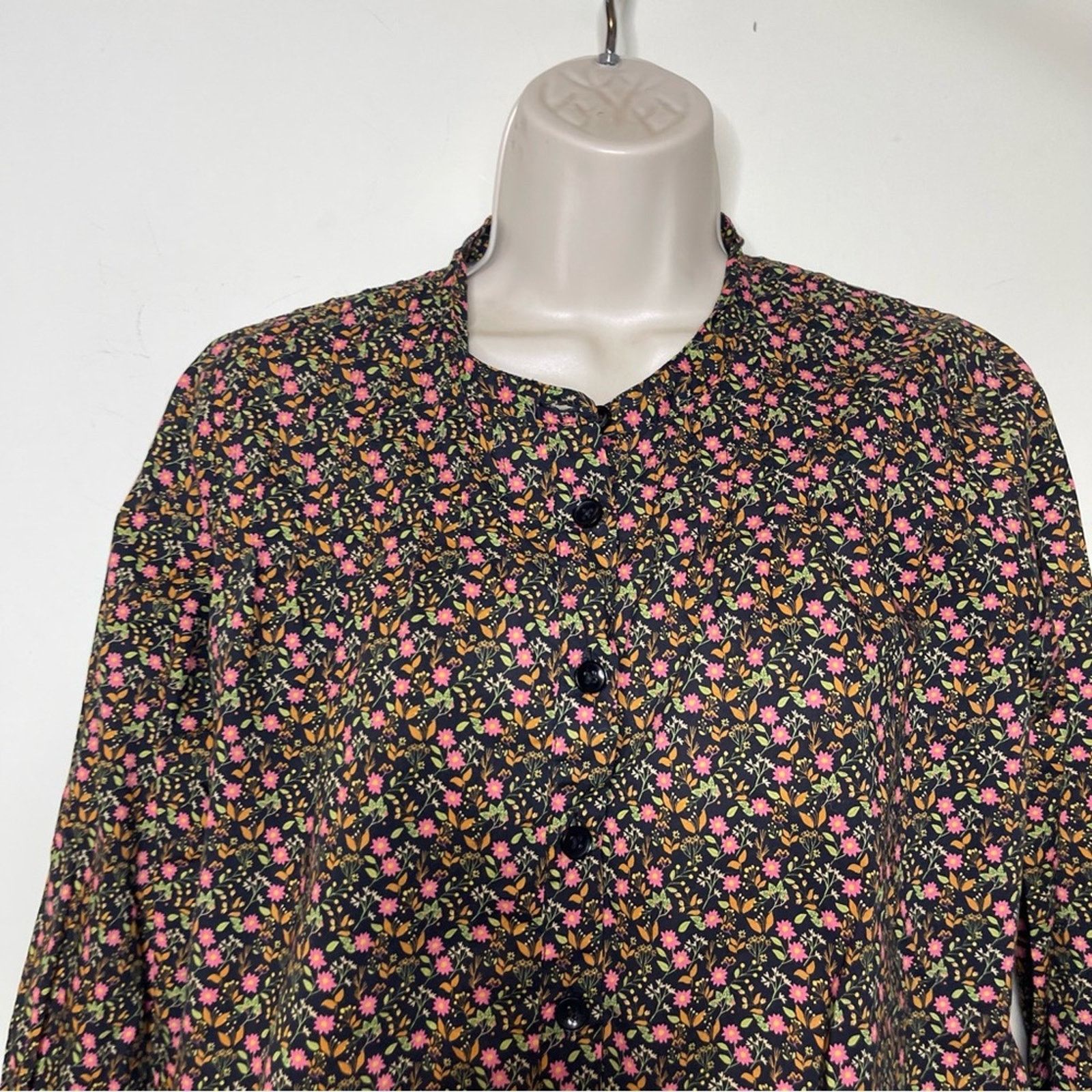 Nation LTD Nation LTD Paisley Pintuck Crop Button Front Blouse Shirt Size S / US 4 / IT 40 - 5 Thumbnail