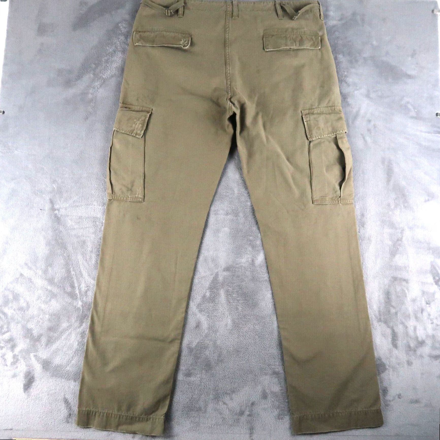 Levi's Levi's LVC Vintage Cargo Pants Men Size 34x34 Green Herringbone Casual Workwear Size US 34 / EU 50 - 2 Thumbnail