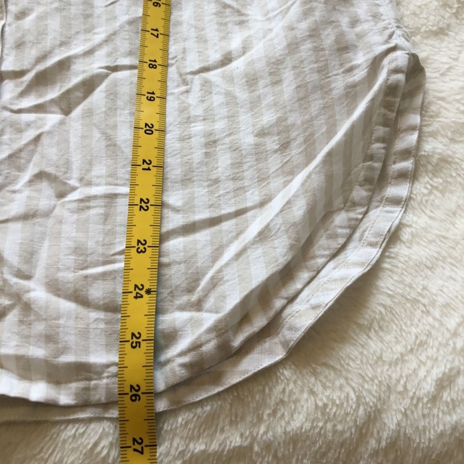 Other UpWest Cream and White Striped Button Shirt Size M / US 6-8 / IT 42-44 - 14 Thumbnail