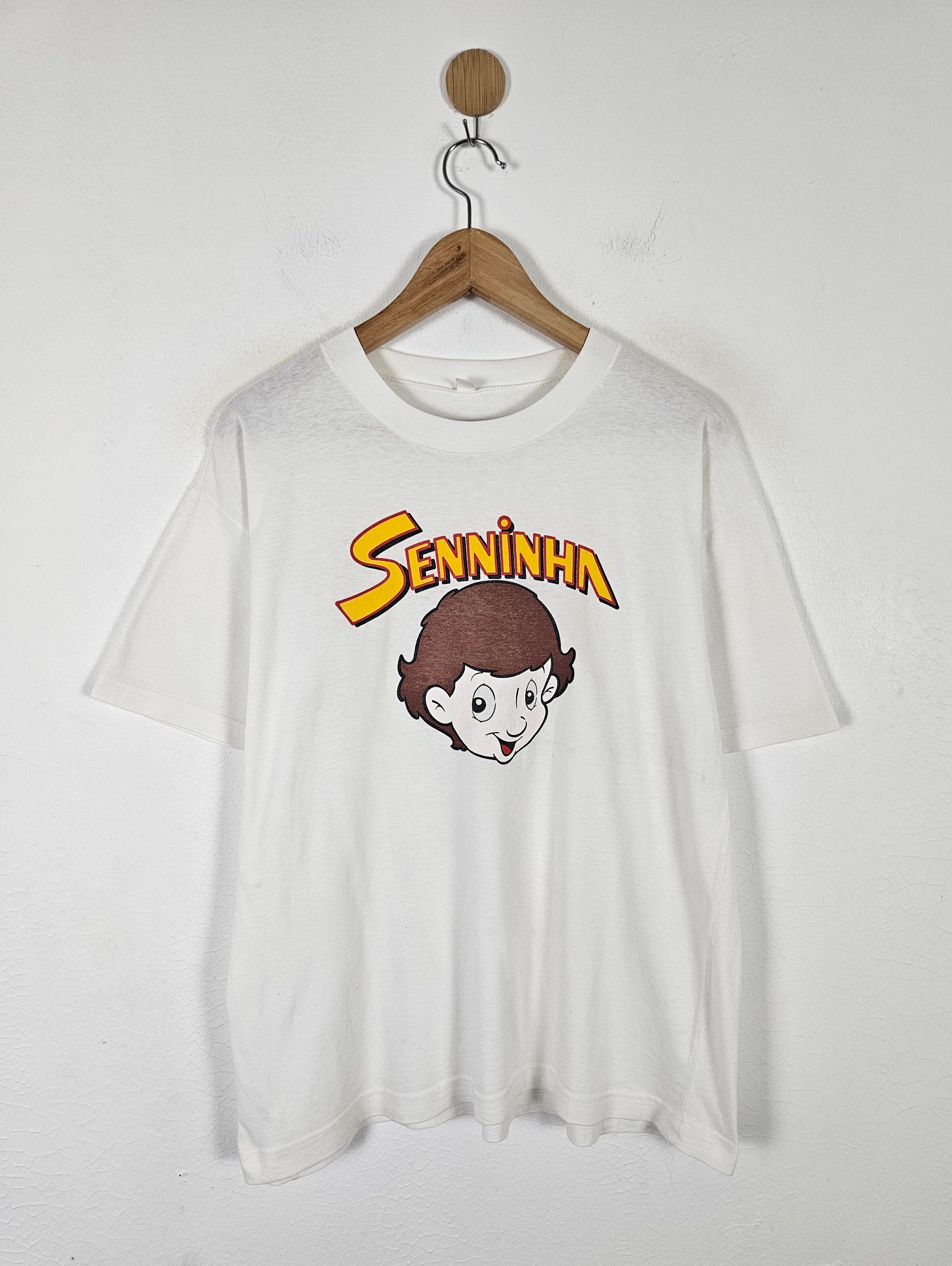 Vintage Vintage Ayrton Senna Formula One 90s Senninha Comic shirt Size US L / EU 52-54 / 3 - 1 Thumbnail