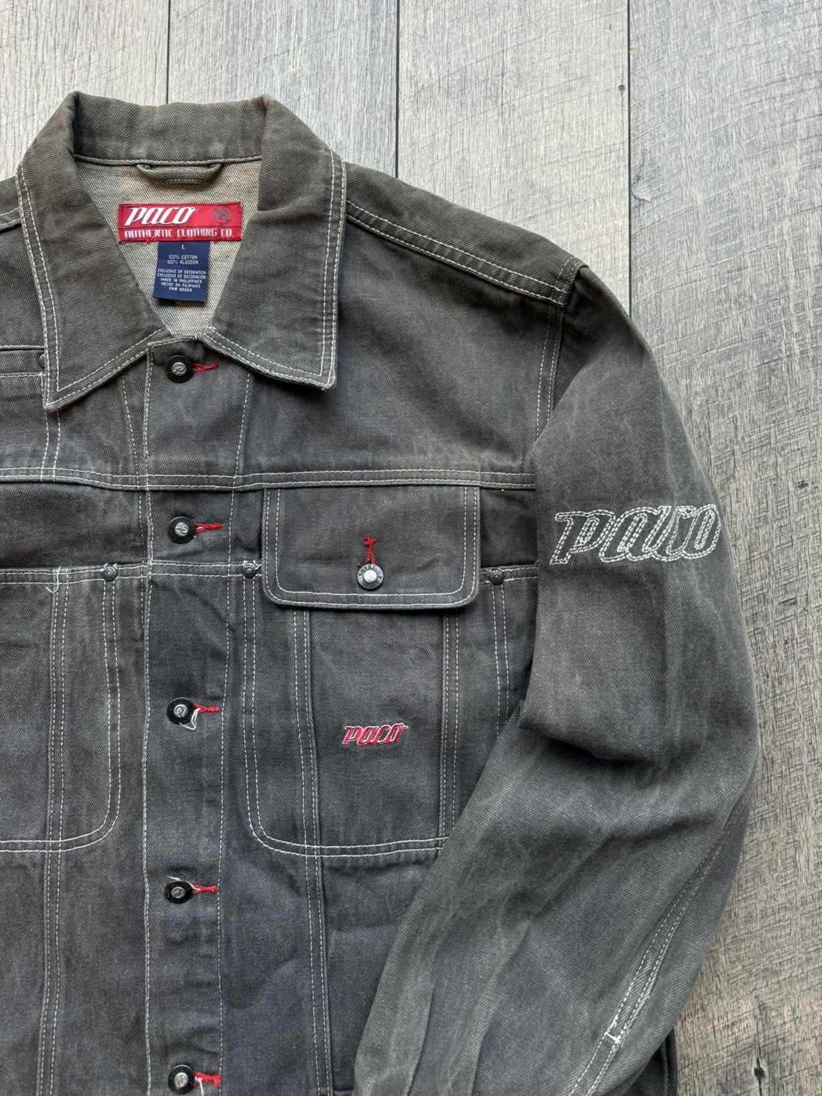 Vintage Vintage Y2K Paco Jeans Denim Black Jacket - Large Size US L / EU 52-54 / 3 - 3 Thumbnail