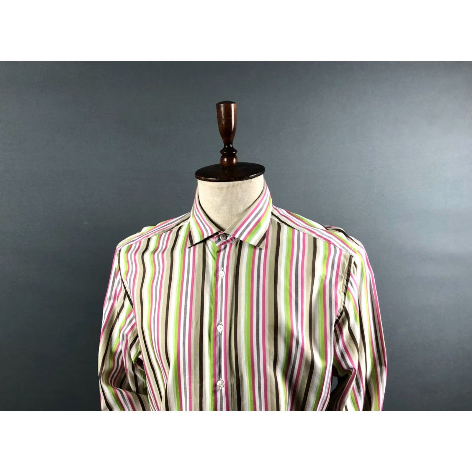 Etro ETRO Mens Shirt Size 44 Multicolor Cotton Striped - US BUYER NOTE Size US XXL / EU 58 / 5 - 5 Thumbnail