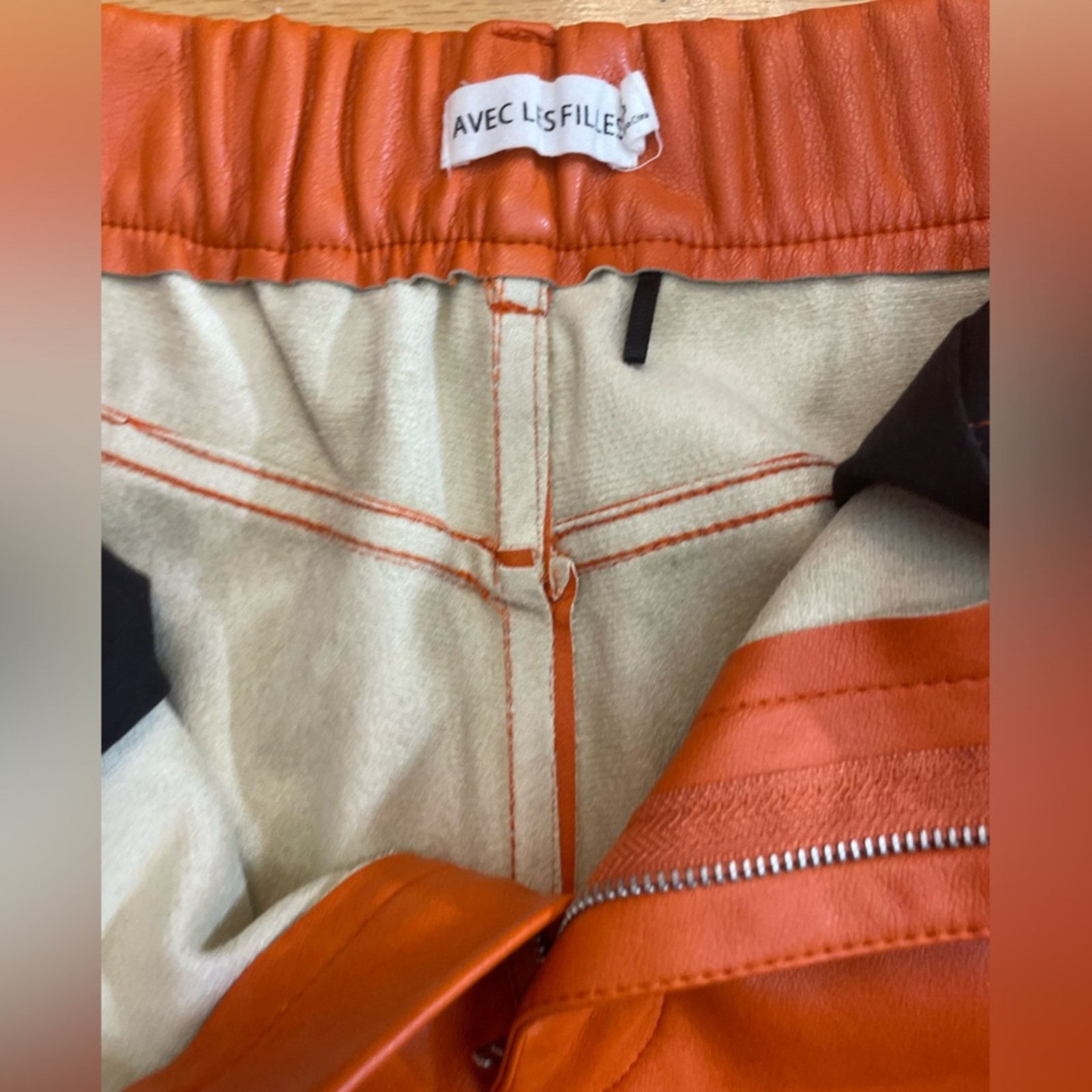 & Other Stories Avec Les Filles Orange Flare Pants Size 27" / US 4 / IT 40 - 3 Thumbnail