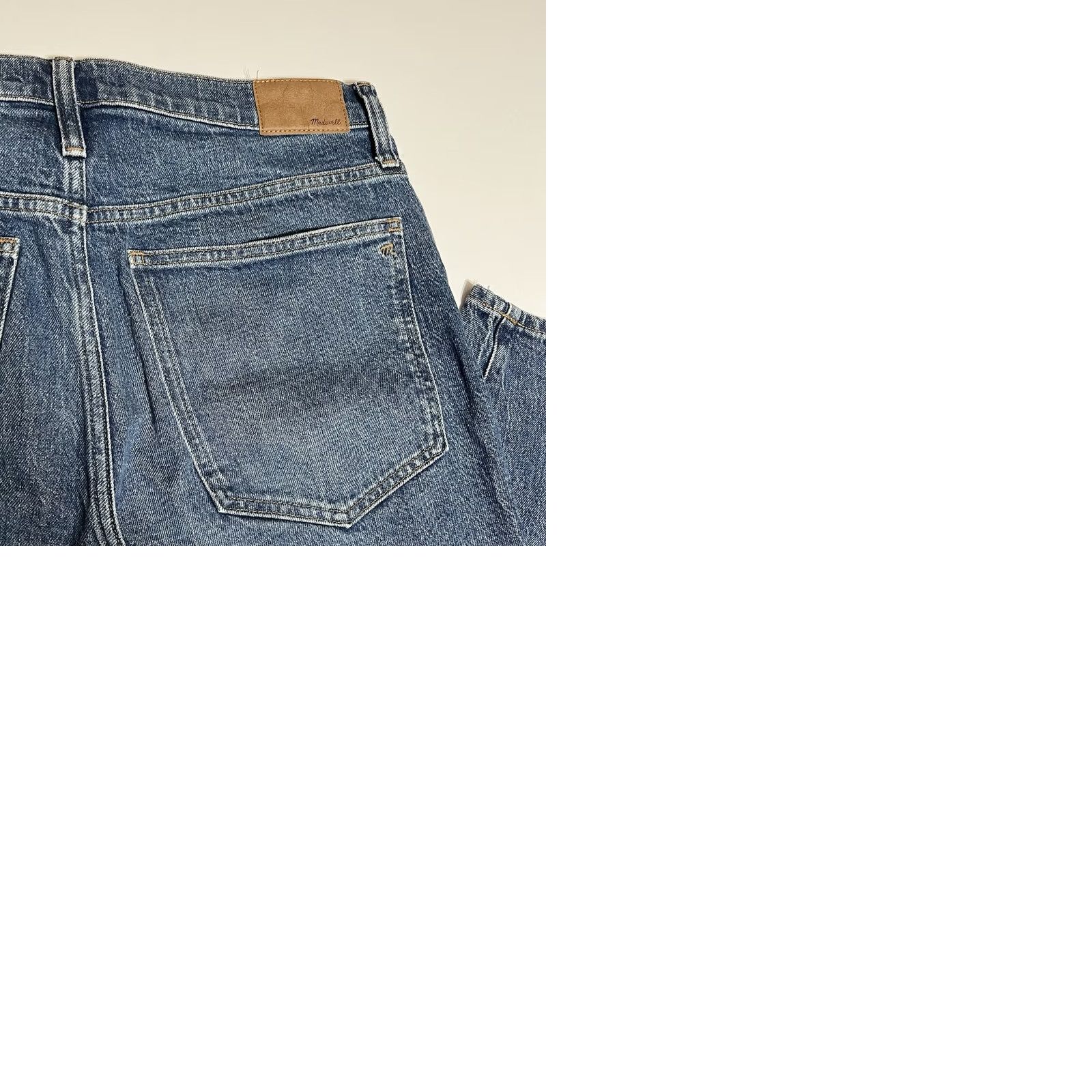Madewell Madewell The Perfect Vintage Jeans Womens 31 34x28 Blue Denim High Rise Straight Pockets Logo Button Regular Size 24" / US 00 / IT 34 - 9 Thumbnail