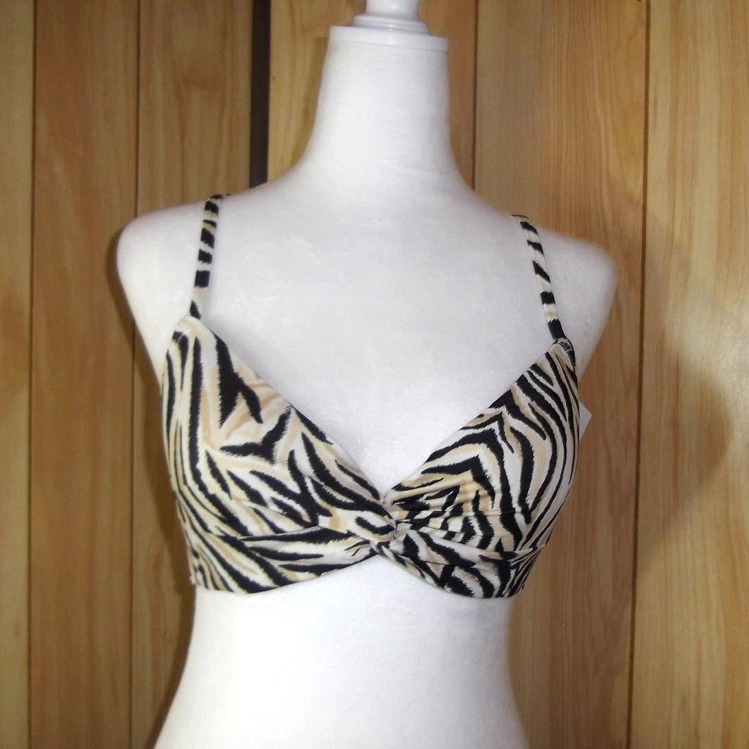 Other NWT Shade & Shore Zebra Underwire Bikini Top 36B Size ONE SIZE - 1 Thumbnail