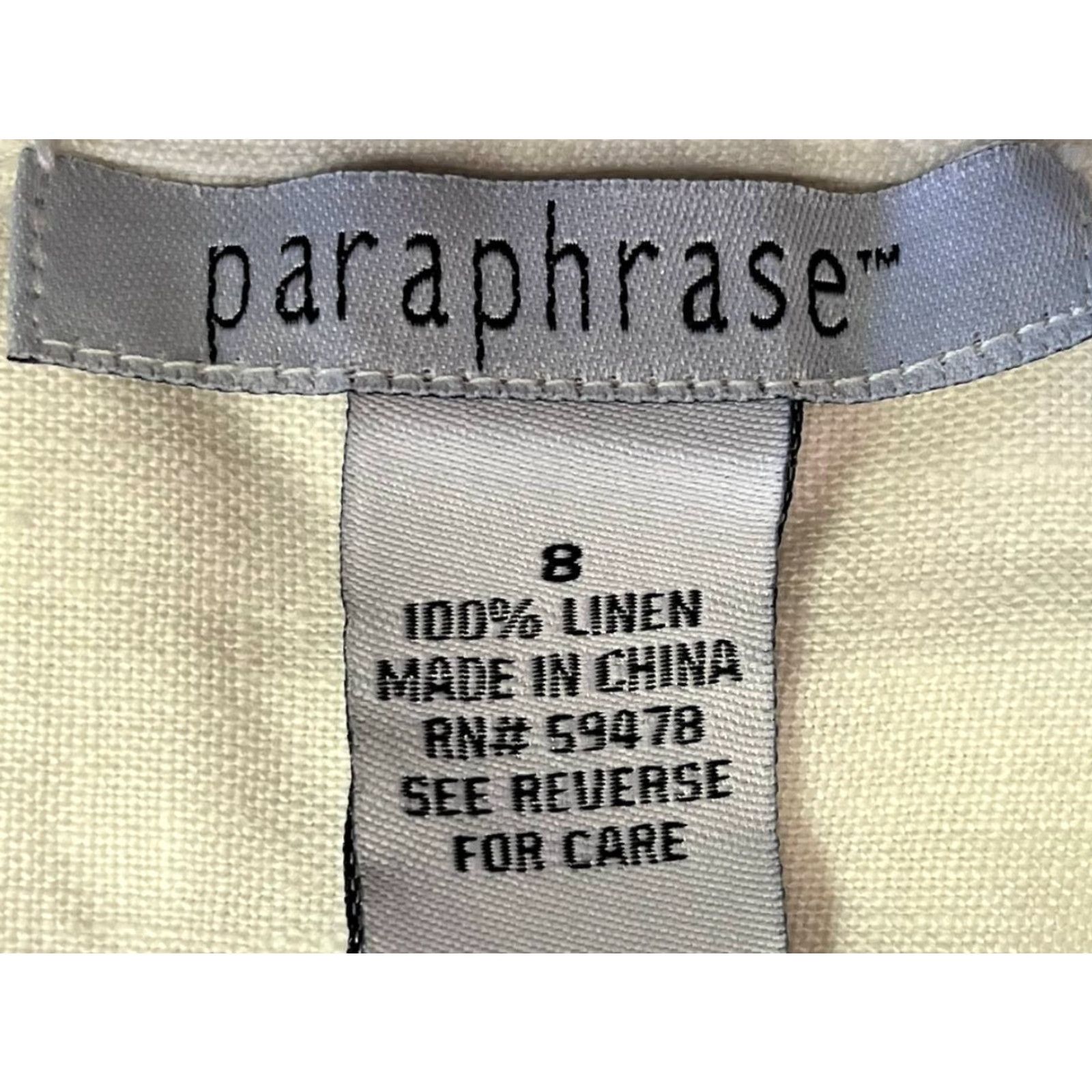 Vintage VINTAGE Paraphrase Women Jacket 8 White Linen Short Sleeve Long Sleeve Pockets Bomber 90s Casual Party/Cocktail Travel Fall Spring Summer Button Size M / US 6-8 / IT 42-44 - 6 Thumbnail