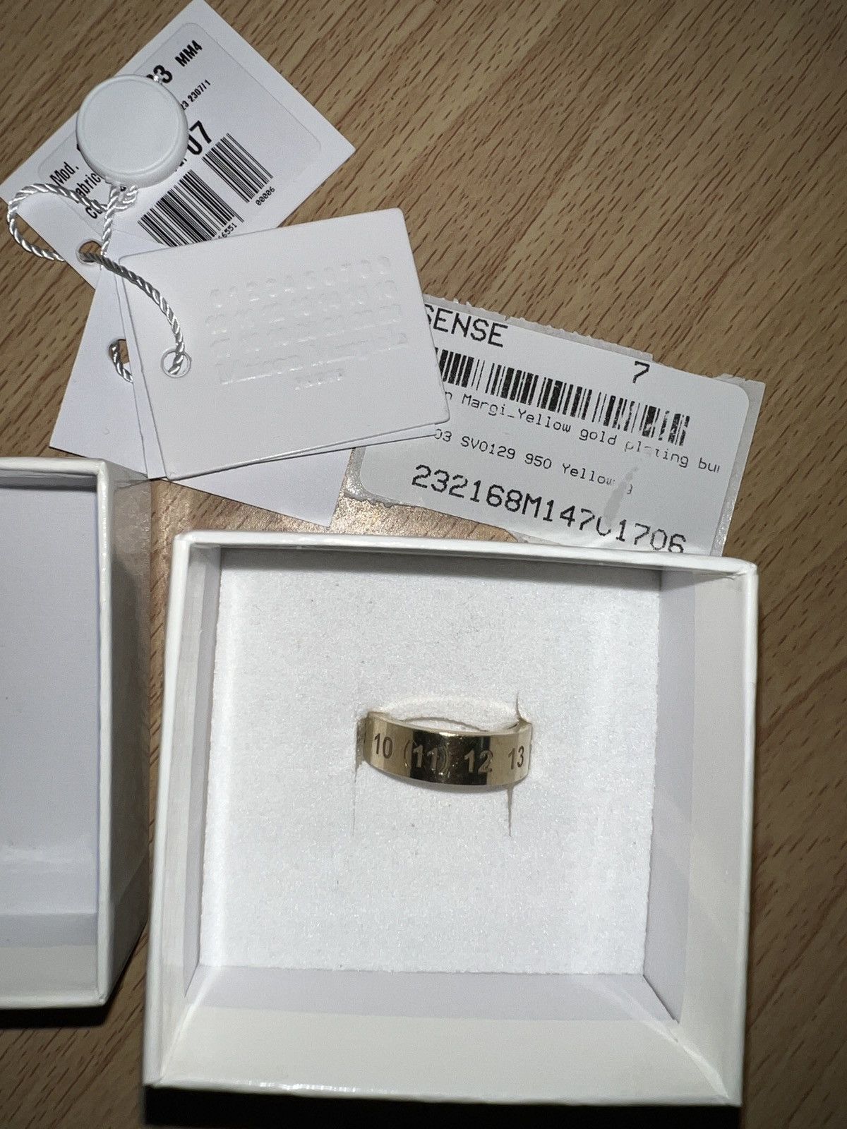 Maison Margiela Maison Margiela Gold Numbers Ring Size ONE SIZE - 3 Thumbnail
