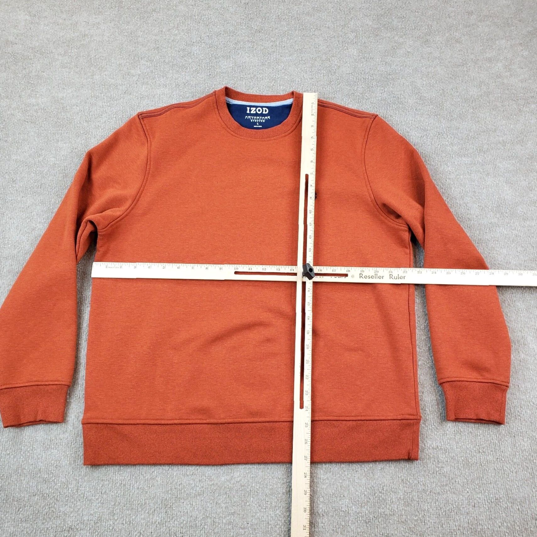 Izod Izod Mens Large Orange Long Sleeve Crew Neck Performance Sweatshirt Size US L / EU 52-54 / 3 - 2 Thumbnail