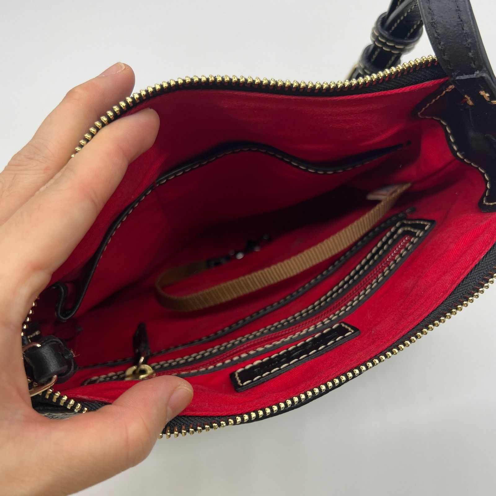 Dooney & Bourke Dooney & Bourke Pebble Leather Crossbody Purse Black Color Size ONE SIZE - 12 Thumbnail