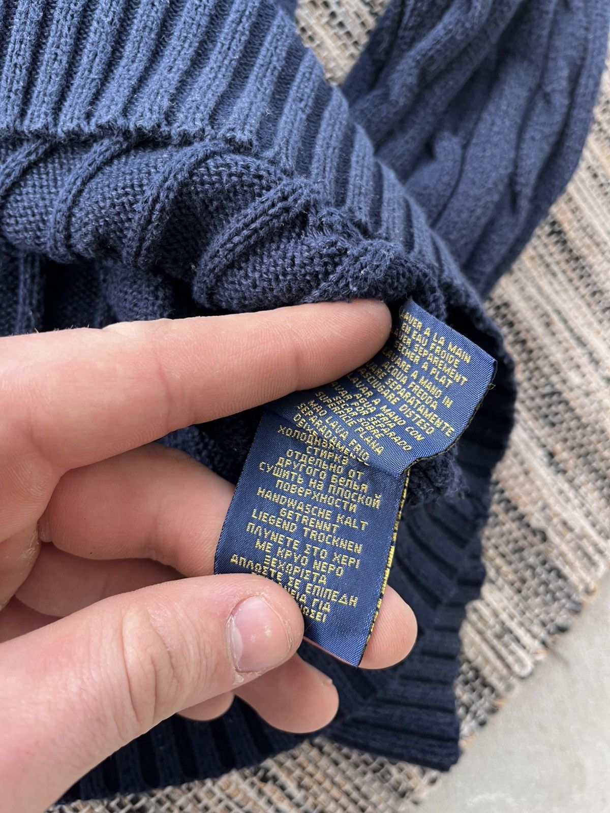 Polo Ralph Lauren Vintage Polo Ralph Lauren Navy Knit Sweater Y2K Avantgarde Size XL / US 12-14 / IT 48-50 - 18 Thumbnail