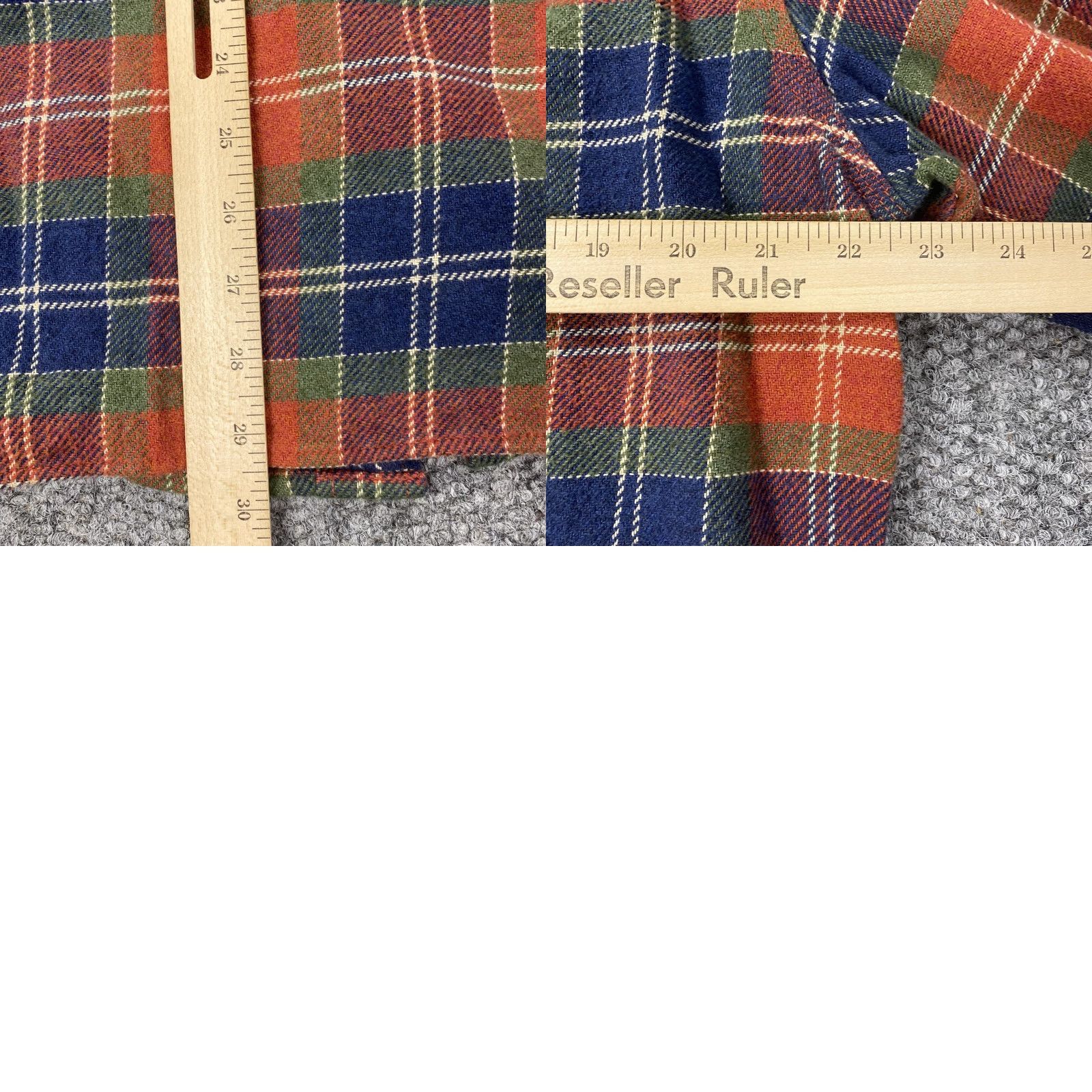 Wallace & Barnes VINTAGE Wallace & Barnes Shirt Men Large Blue Plaid Flannel Button-Down Cotton Pocket(s) Button Up 90s Theme Mens Size US L / EU 52-54 / 3 - 8 Thumbnail