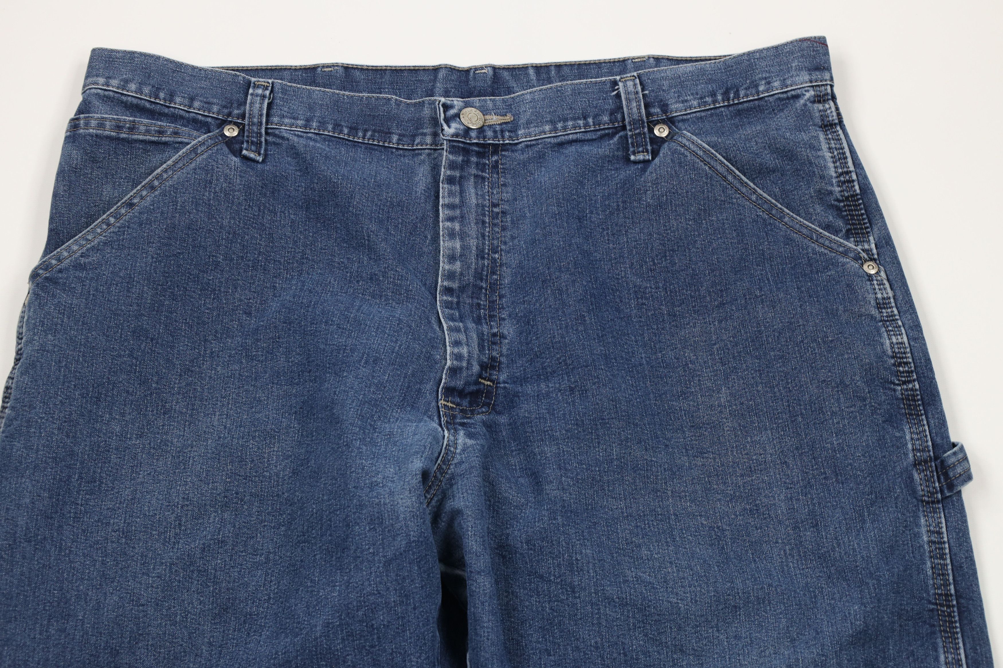 Vintage × Wrangler Vintage Y2K Wrangler Wide Leg Dungaree Denim Jeans Blue Size US 38 / EU 54 - 2 Thumbnail