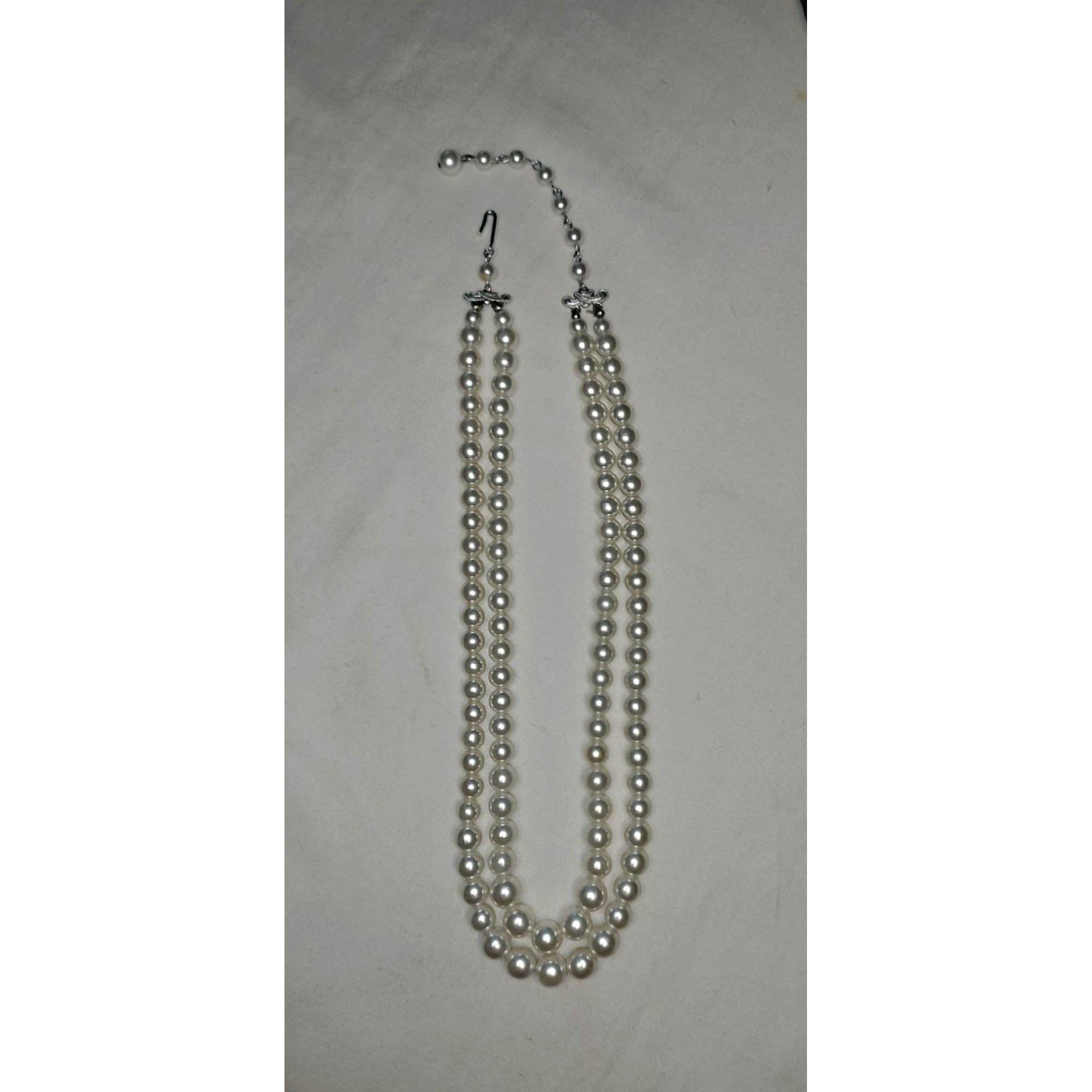 Vintage Vintage Double Strand Faux Pearl Necklace Eggshell Off White Size ONE SIZE - 2 Thumbnail