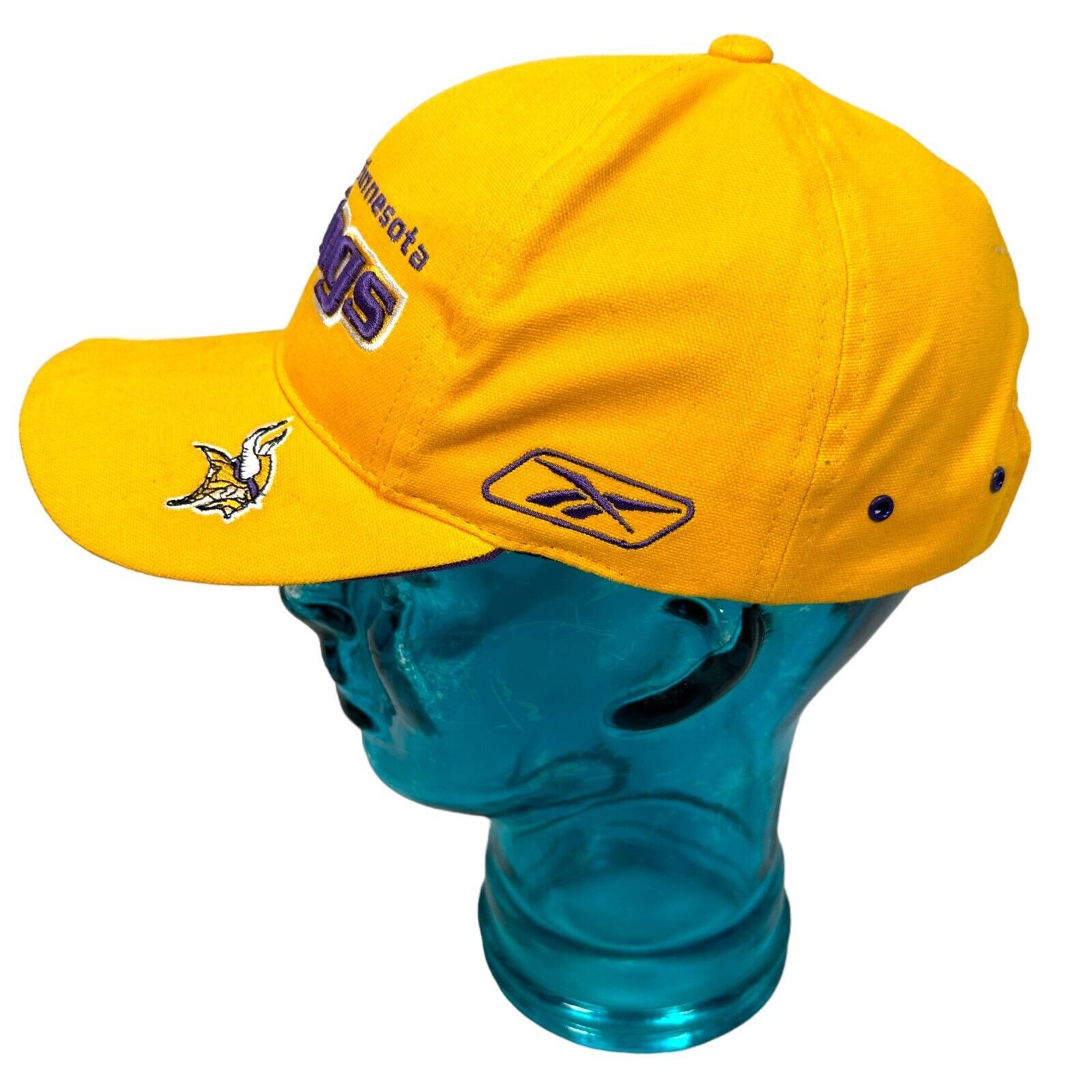 Reebok Minnesota Vikings Hat Retro Reebok Cap Men's Yellow Cotton Size ONE SIZE - 3 Thumbnail