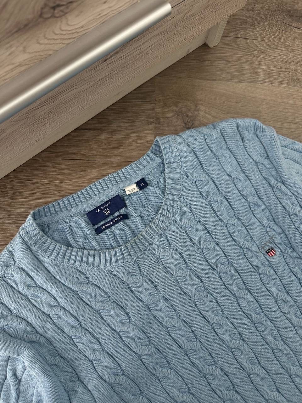 Gant × Vintage Vintage Gant Blue Knit Jumper Womens Cotton Sweater Size XL / US 12-14 / IT 48-50 - 12 Thumbnail