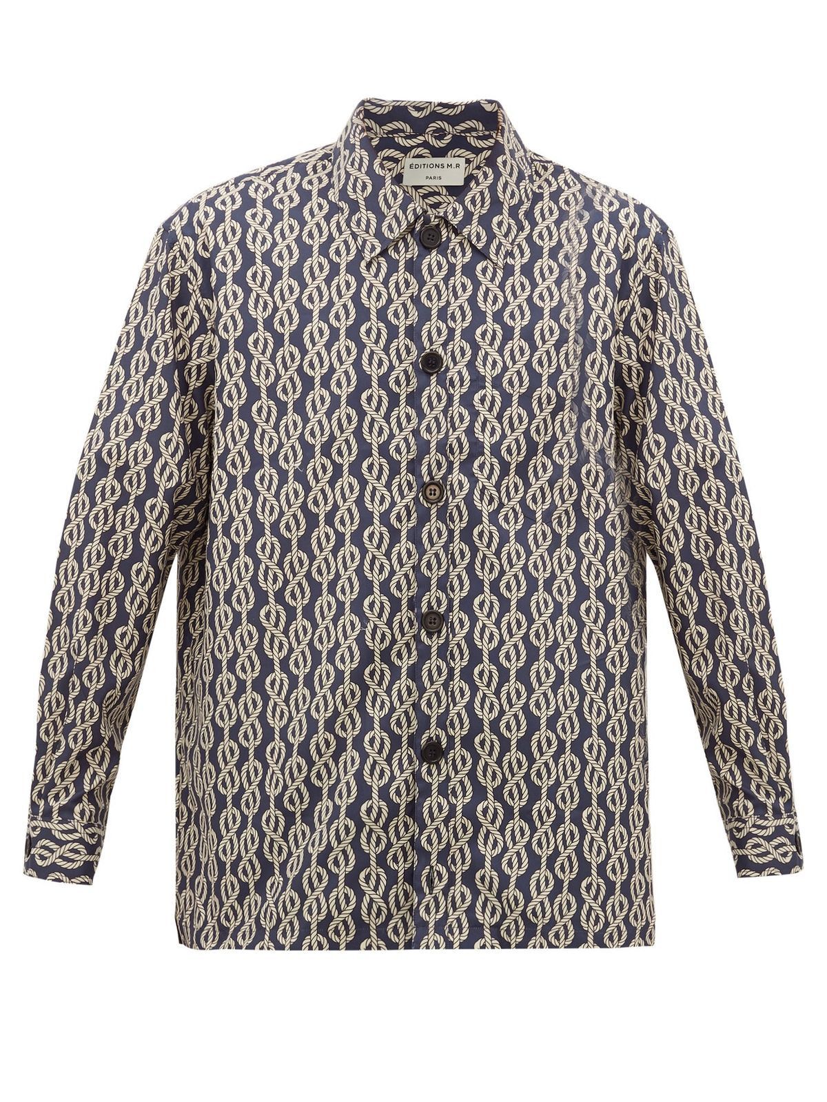 Editions M.R Knotted Rope-Print Technical-Poplin Shirt Size US S / EU 44-46 / 1 - 4 Thumbnail