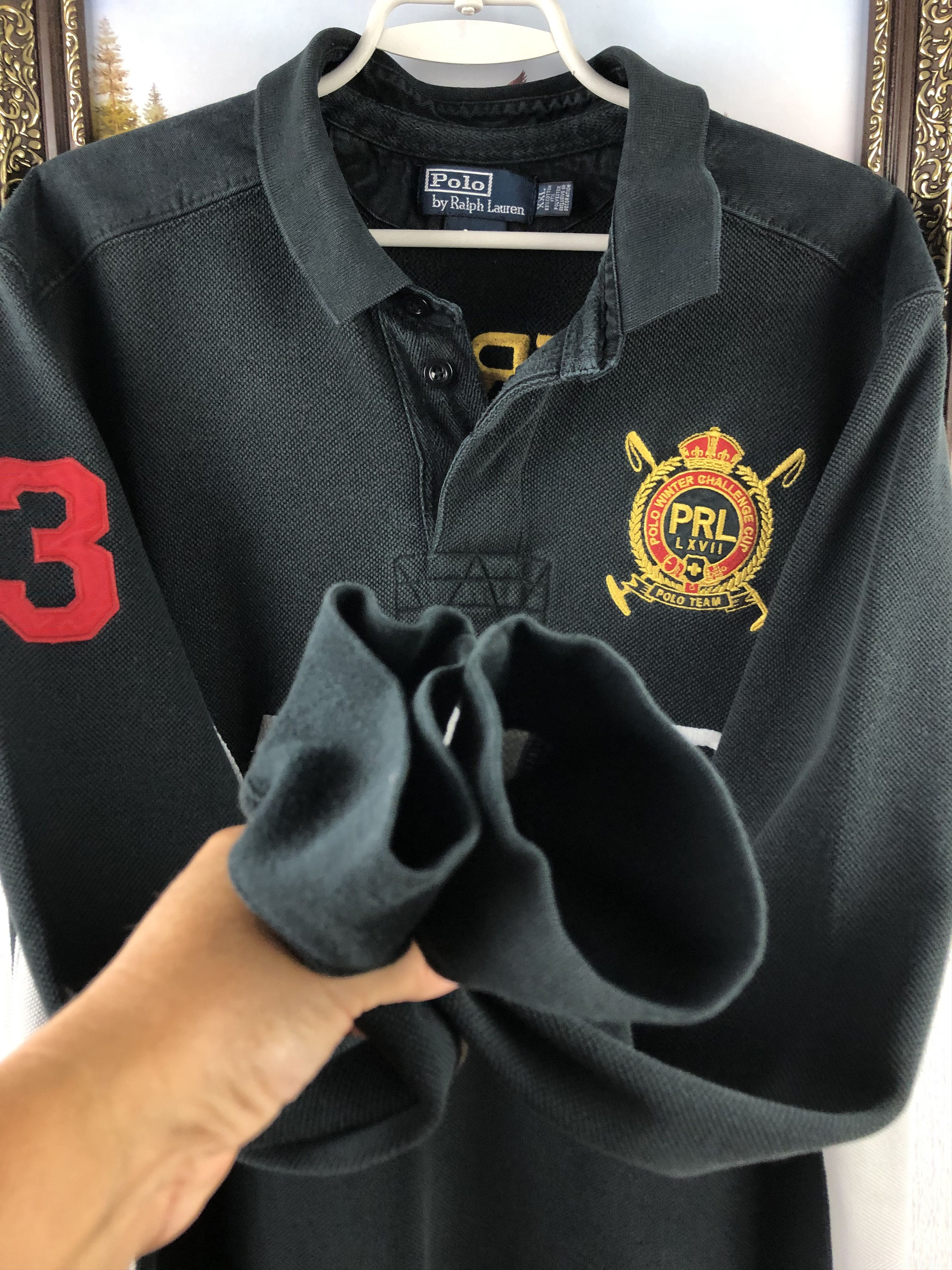 Polo Ralph Lauren Polo Ralph Lauren Shirt Black Mercer Team 3 Winter Challenge Size US XXL / EU 58 / 5 - 6 Thumbnail
